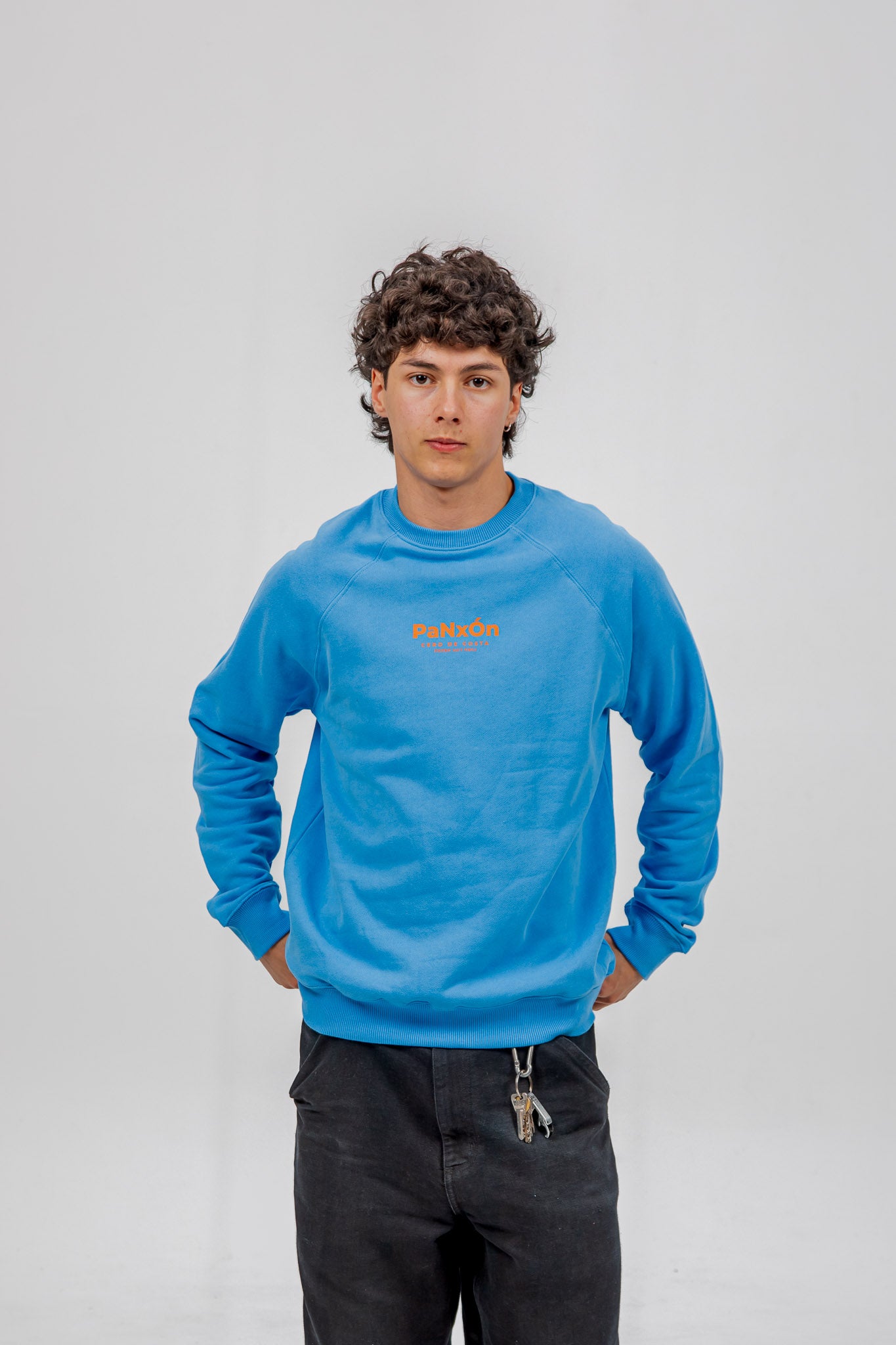 SUDADERA AZUL TIZA/NARANJA "PANXÓN"
