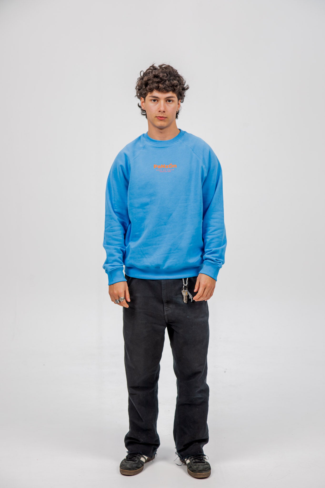 SUDADERA AZUL TIZA/NARANJA "PANXÓN"
