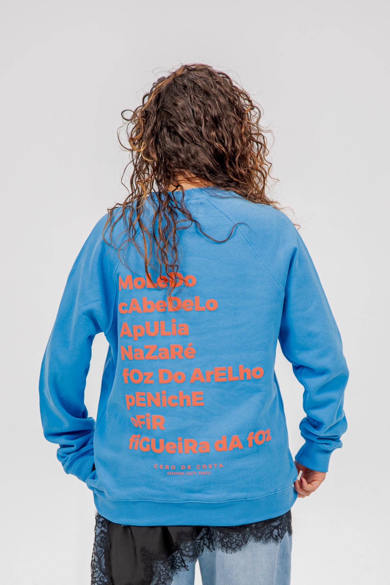 SUDADERA AZUL-TIZA/NARANJA  "PORTUGAL"