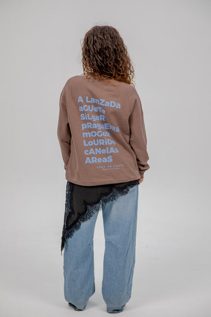 BROWN/LIGHT BLUE "PONTEVEDRA" SWEATSHIRT