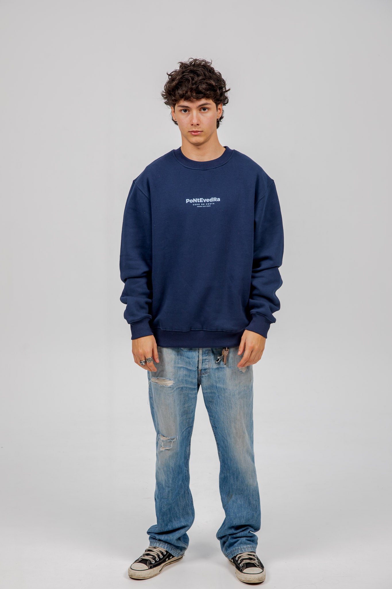 SUDADERA PONTEVEDRA MARINO/CELESTE