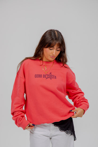 FUCHSIA/VIOLET "SURF BEACHES" STAR SWEATSHIRT