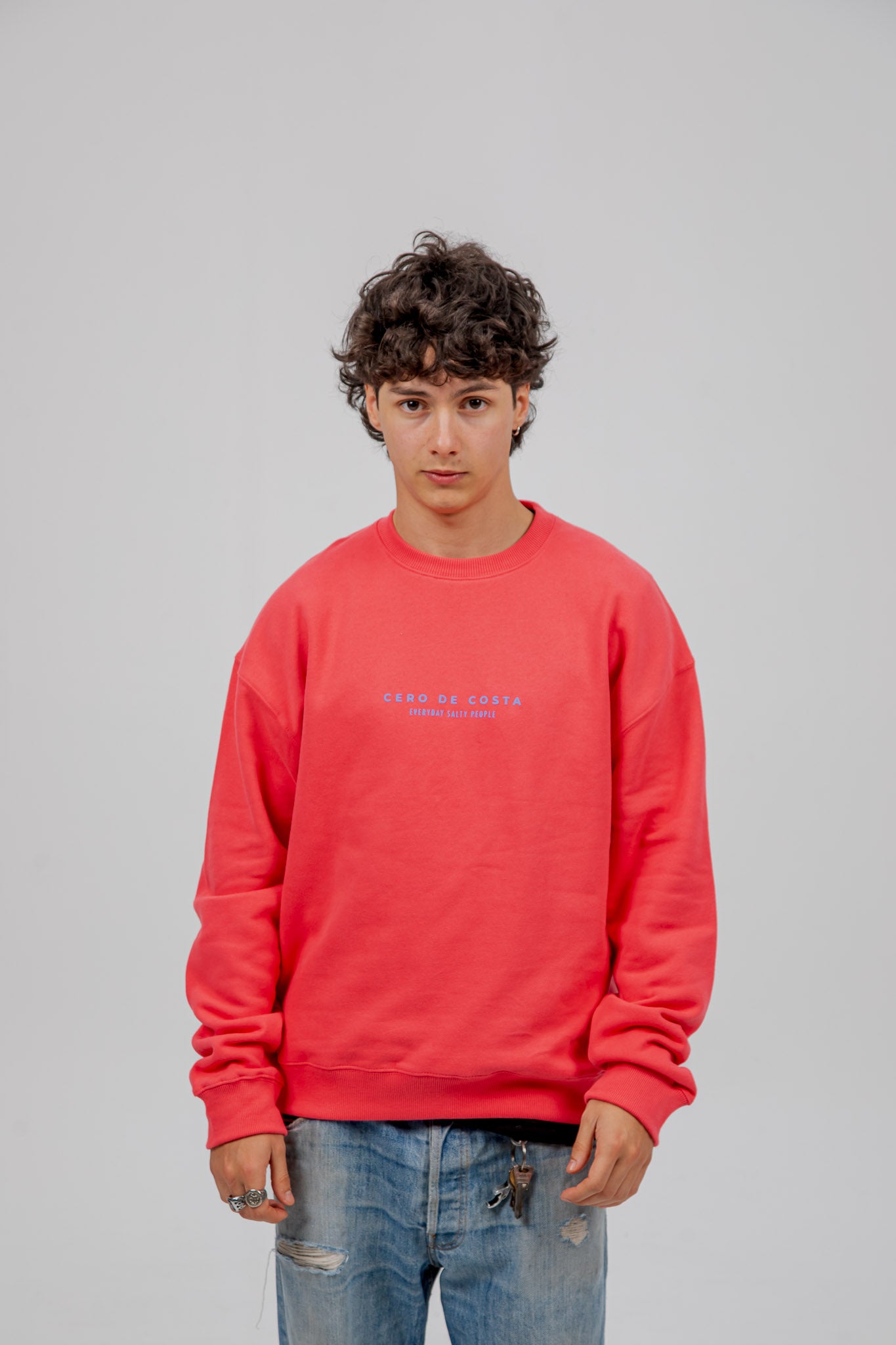 SUDADERA FUCSIA/CELESTE "BUEU"