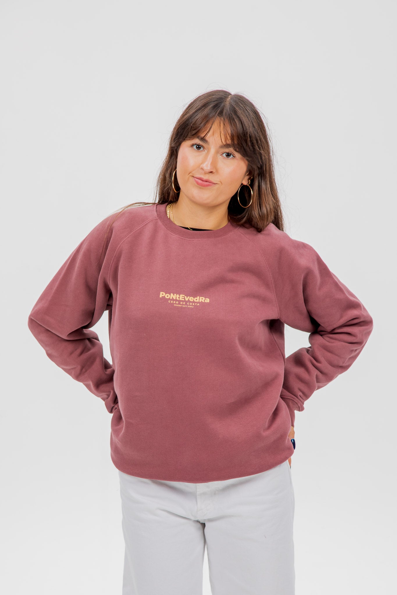 SUDADERA BORDEAUX/NARANJA PONTEVEDRA