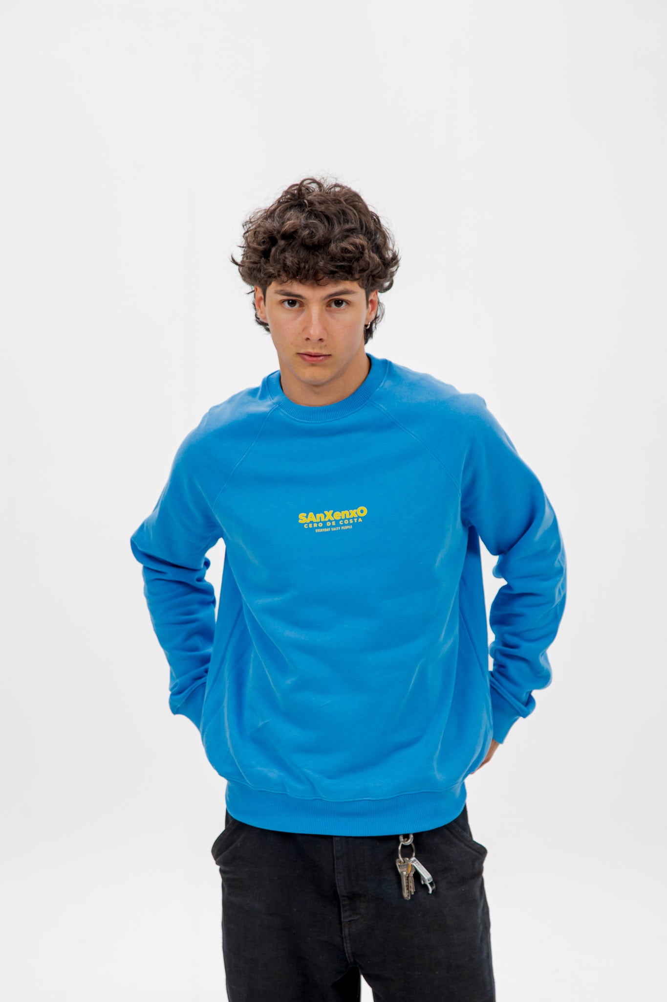 SUDADERA AZUL-TIZA/AMARILLO "SANXENXO"