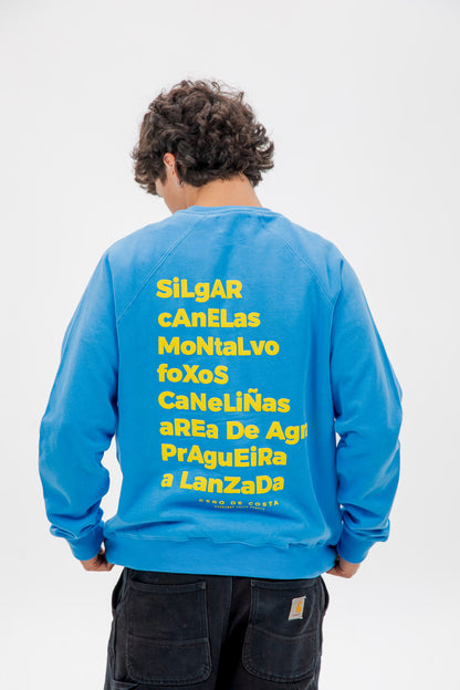SUDADERA AZUL-TIZA/AMARILLO "SANXENXO"