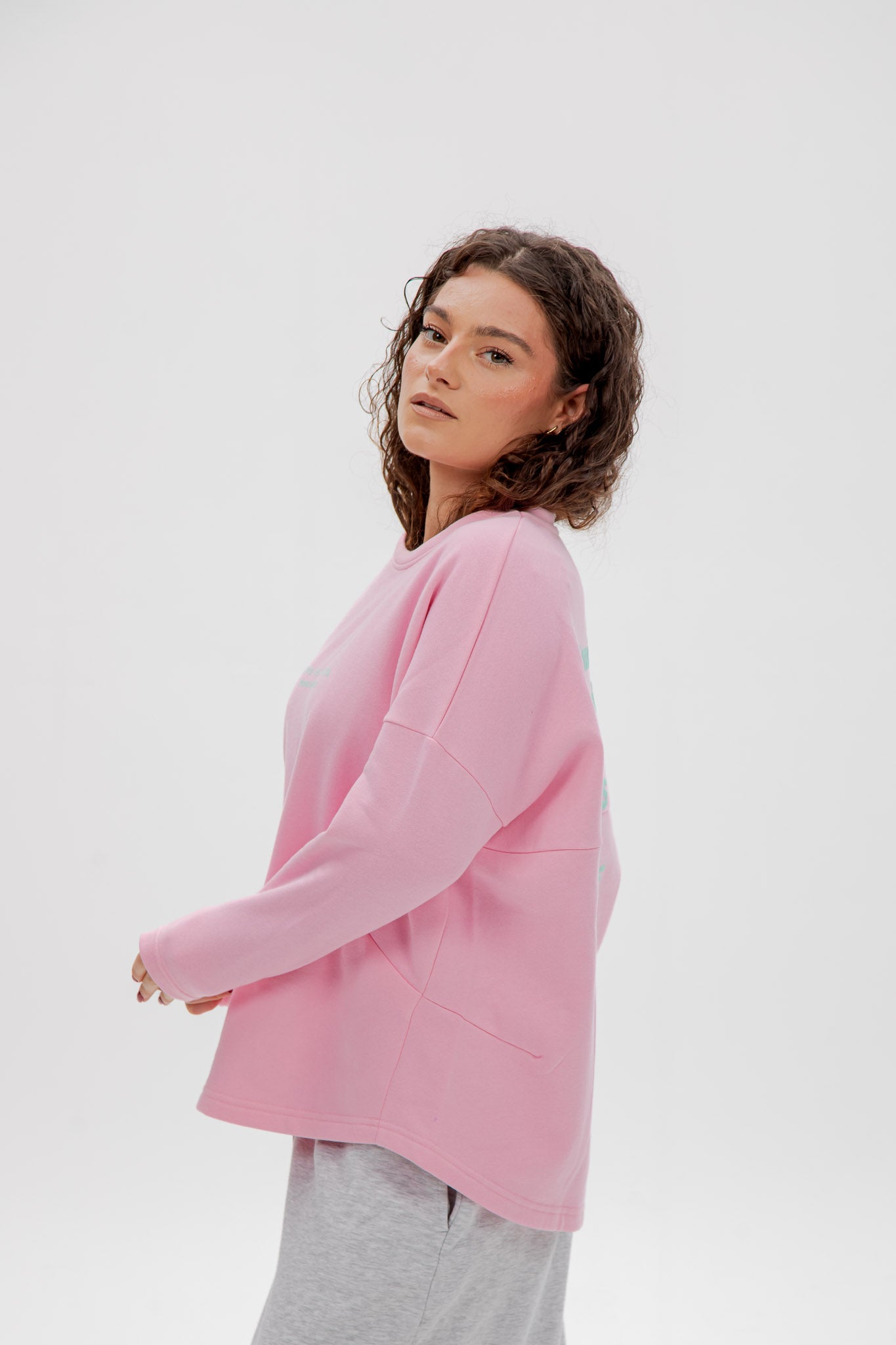 SUDADERA VIGO ROSA/VERDE AGUA SIN CENEFA
