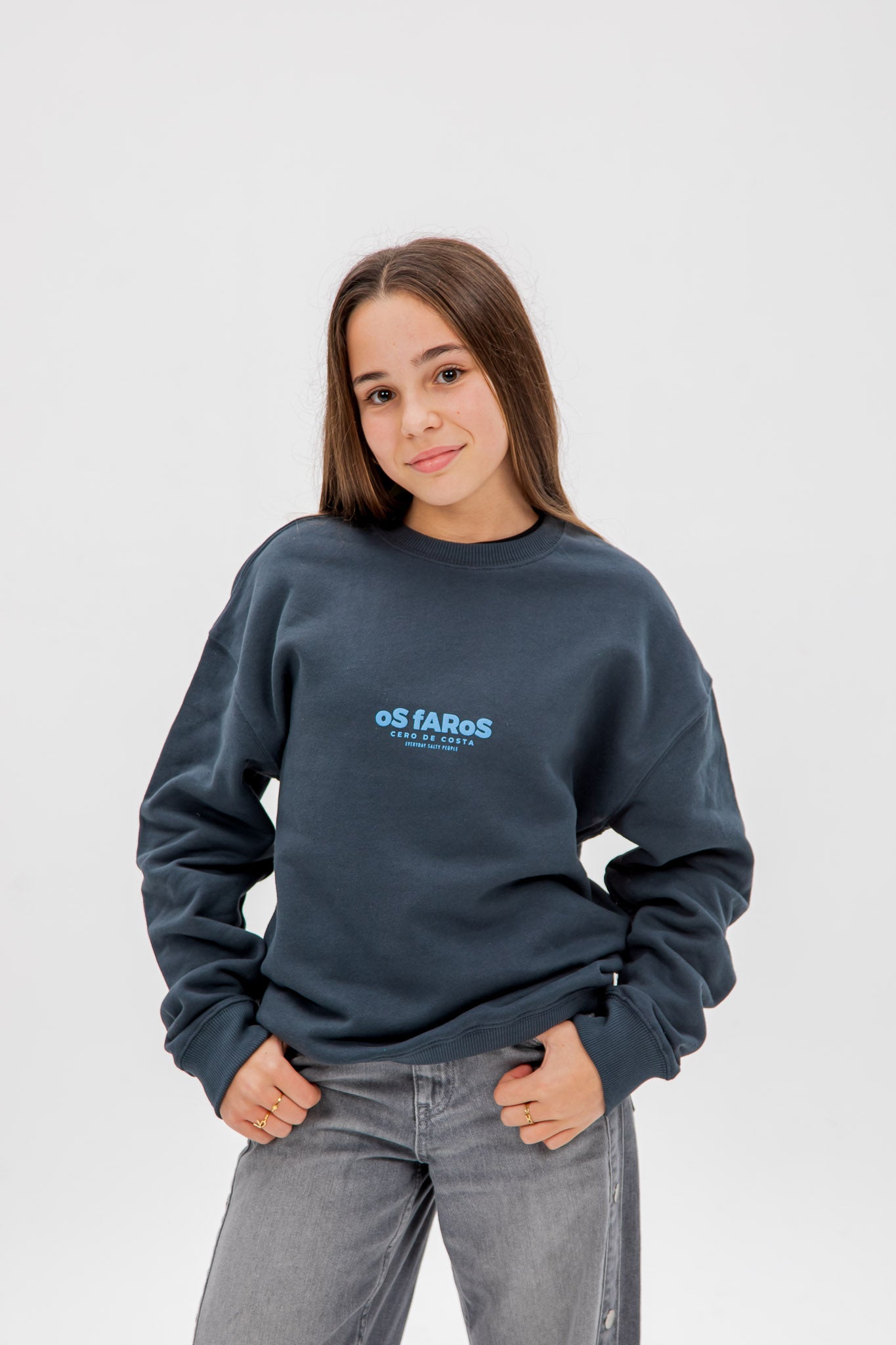 SUDADERA ANTRACITA/AZUL 