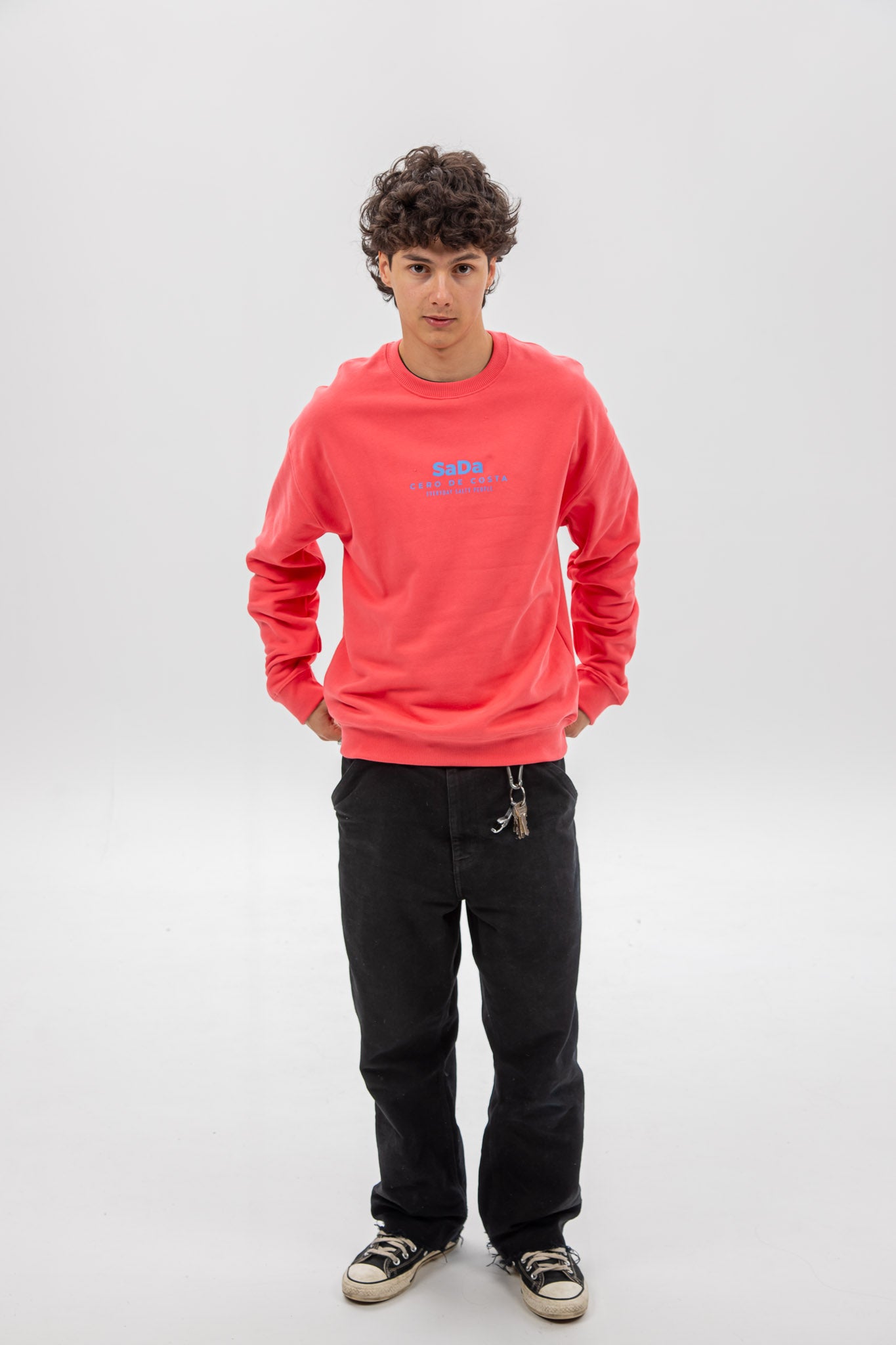 SUDADERA FUCSIA/CELESTE "SADA"