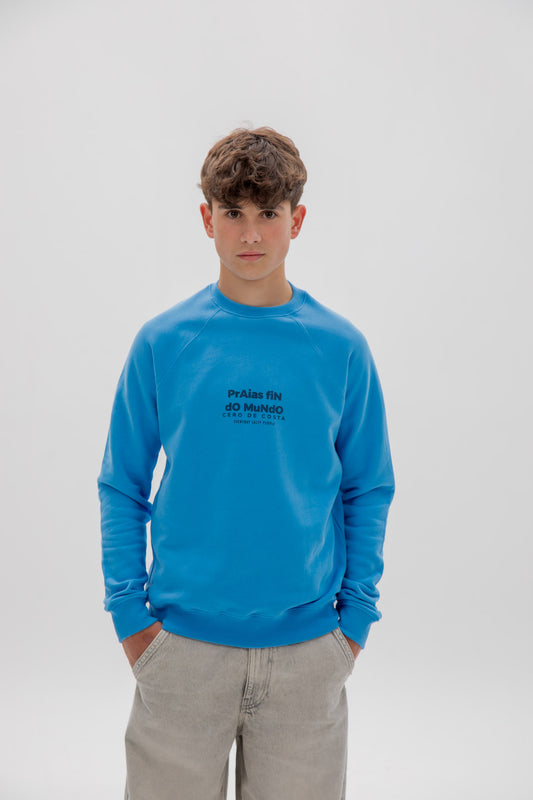 SUDADERA AZUL-TIZA/MARINO "FIN DO MUNDO"