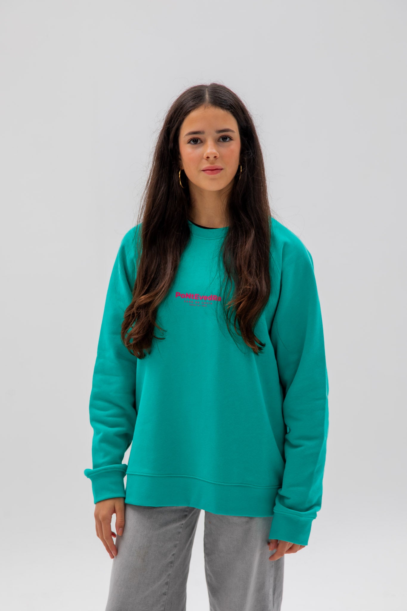 SUDADERA VERDE/FUCSIA PONTEVEDRA
