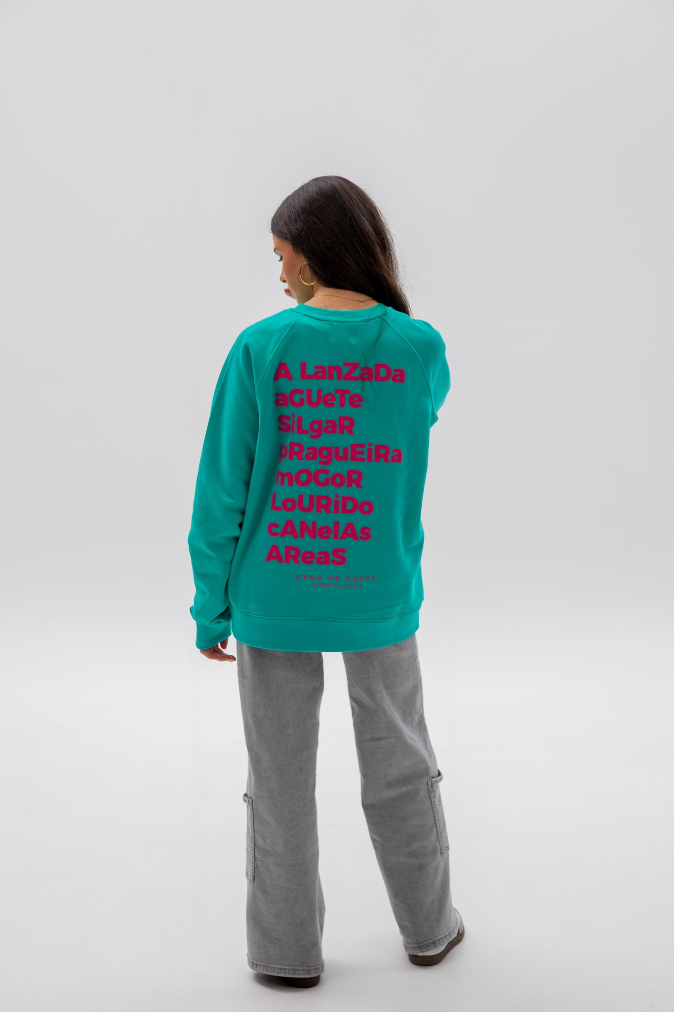 GREEN/FUCHSIA "PONTEVEDRA" SWEATSHIRT