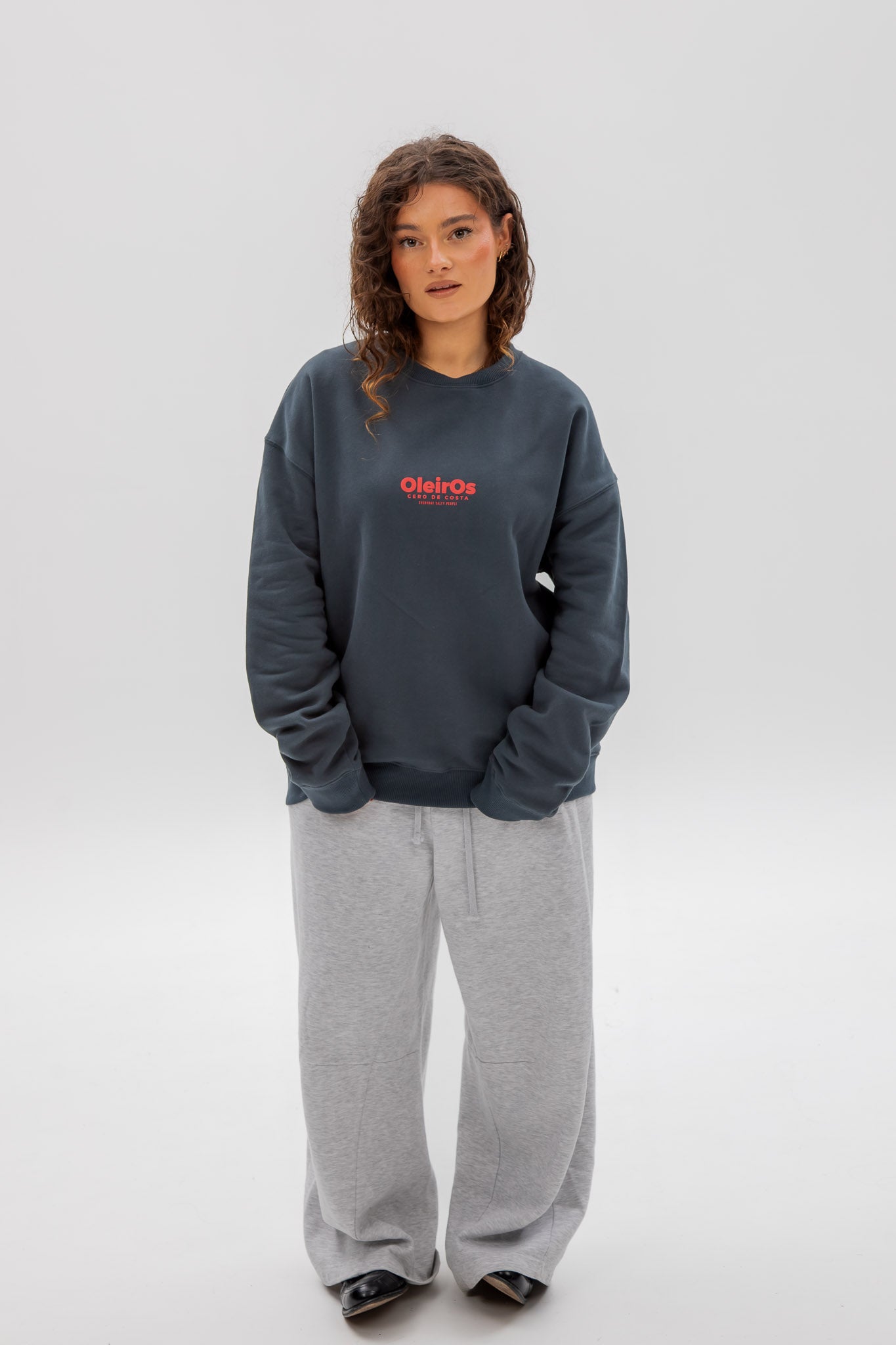 SUDADERA ANTRACITA/ROSA "OLEIROS"