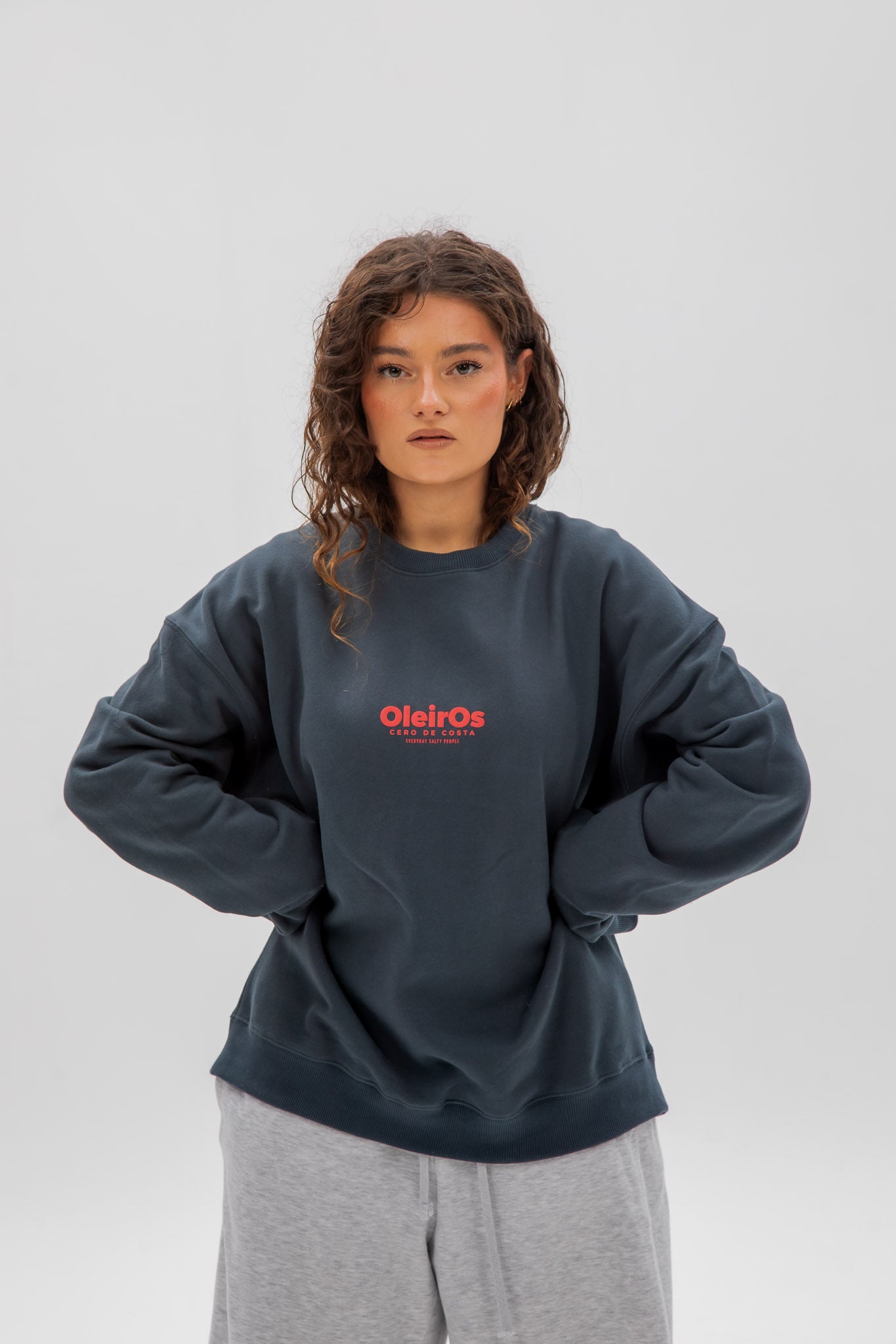 SUDADERA ANTRACITA/ROSA "OLEIROS"