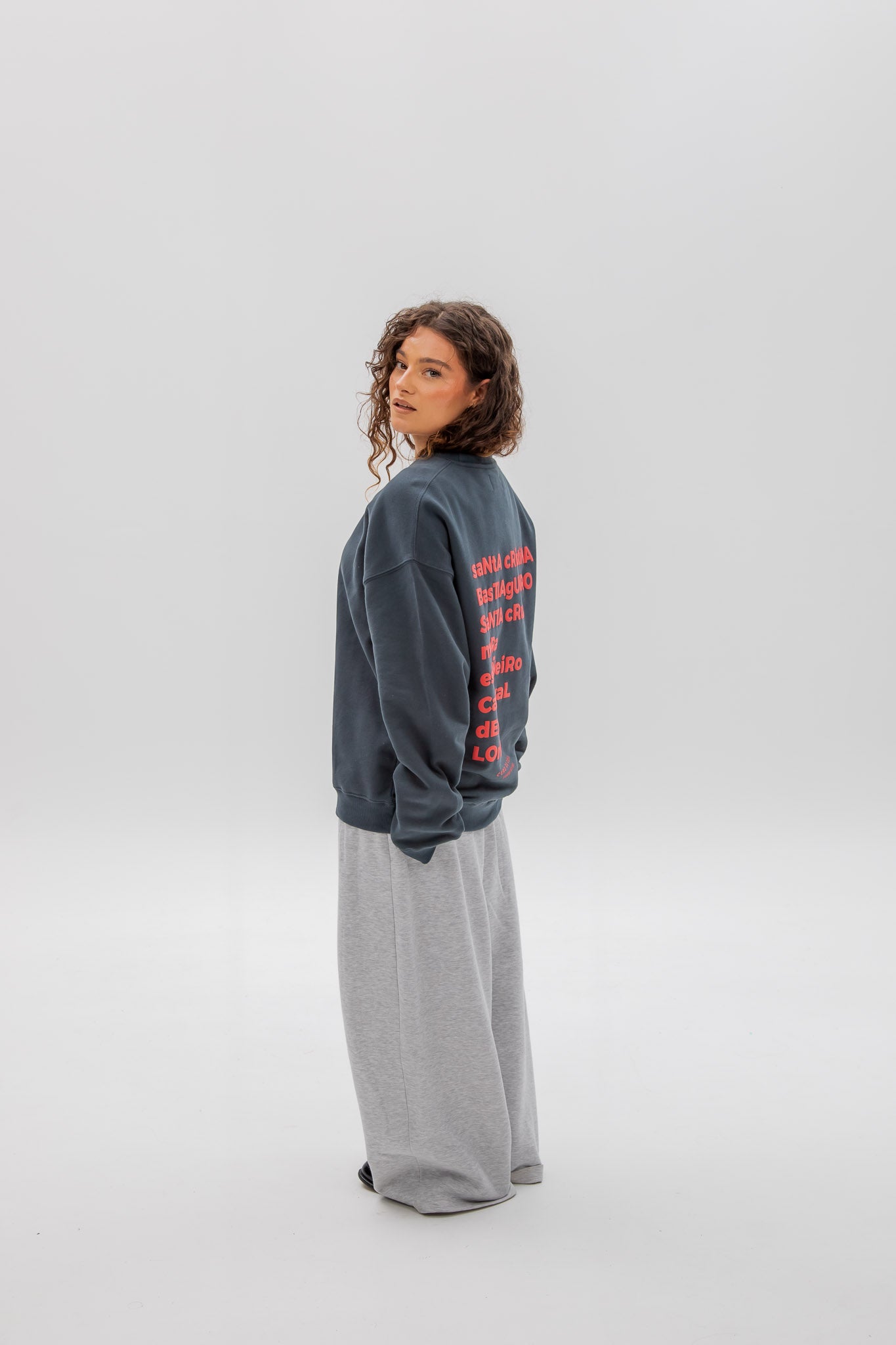 SUDADERA ANTRACITA/ROSA "OLEIROS"