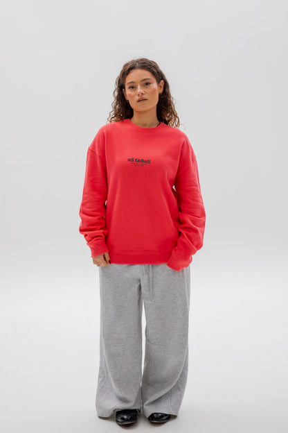 FUCHSIA/BROWN "OS FAROS" SWEATSHIRT