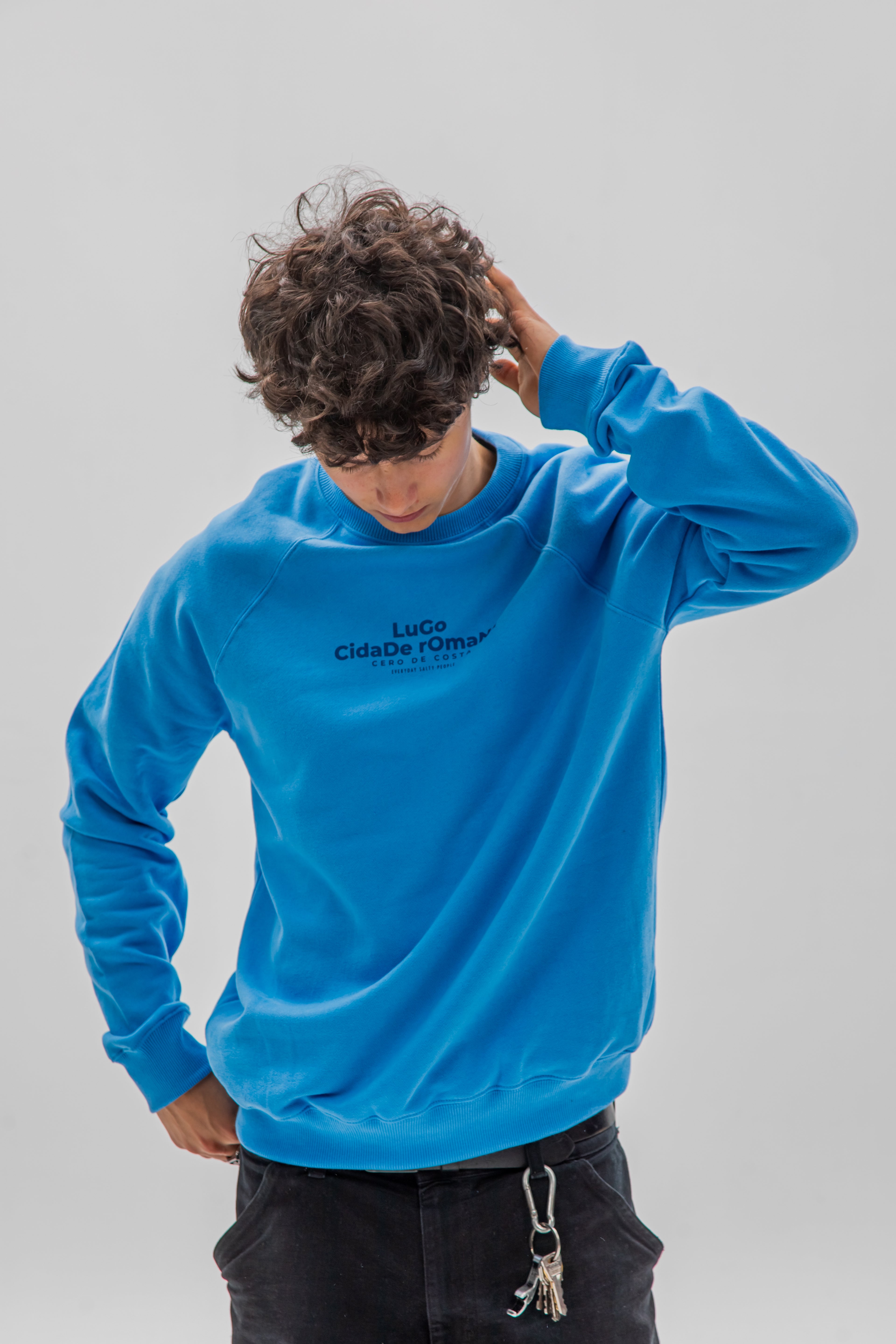 SUDADERA AZUL TIZA/AZUL "OLEIROS"