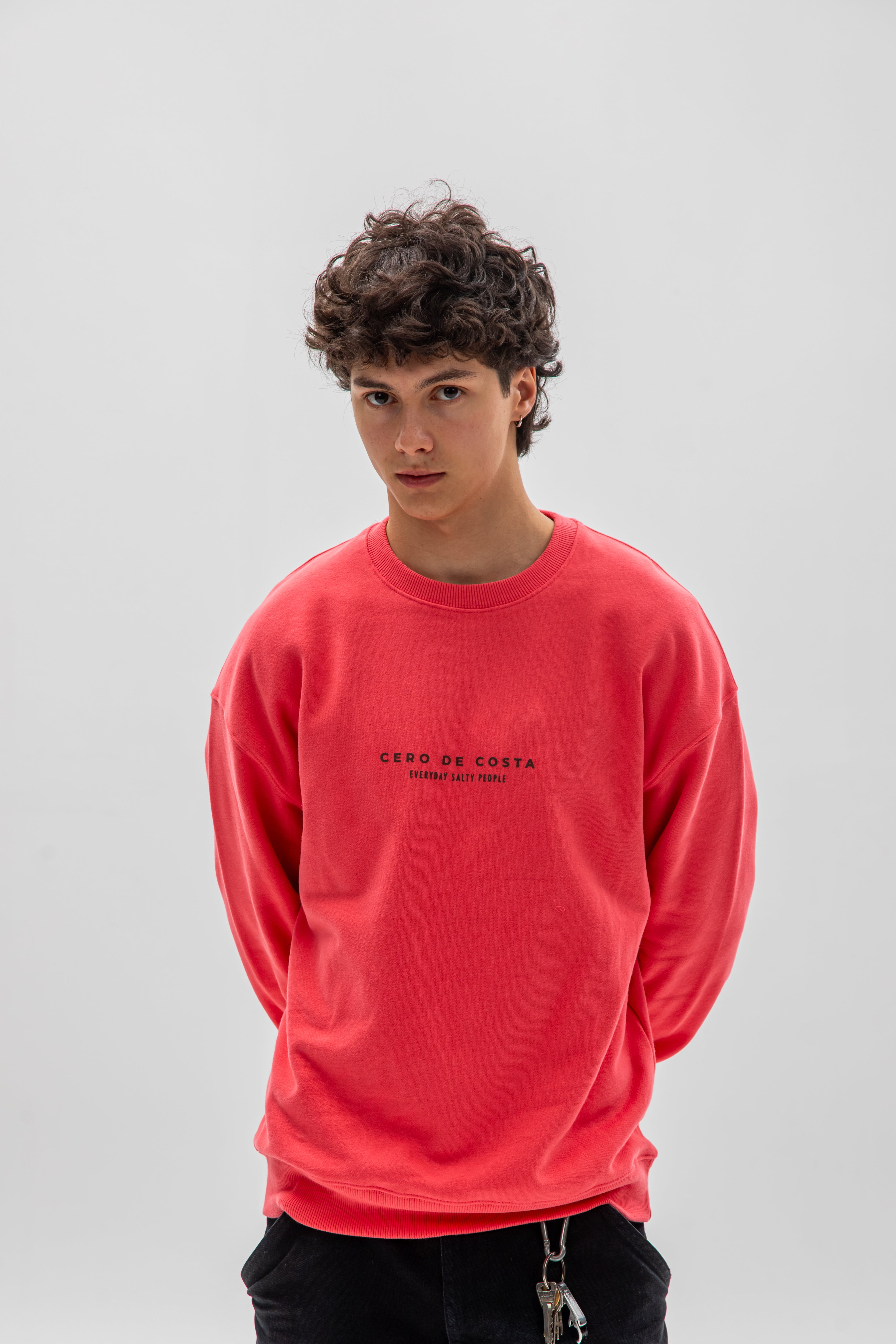 SUDADERA FUCSIA/MARRÓN "PLAYAS RAZO"