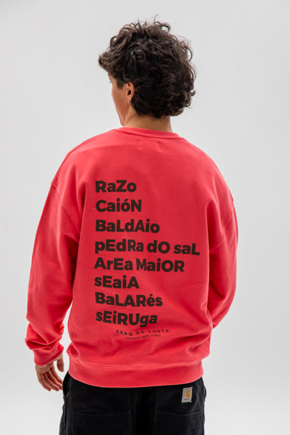FUCHSIA/BROWN SWEATSHIRT "PLAYAS RAZO"