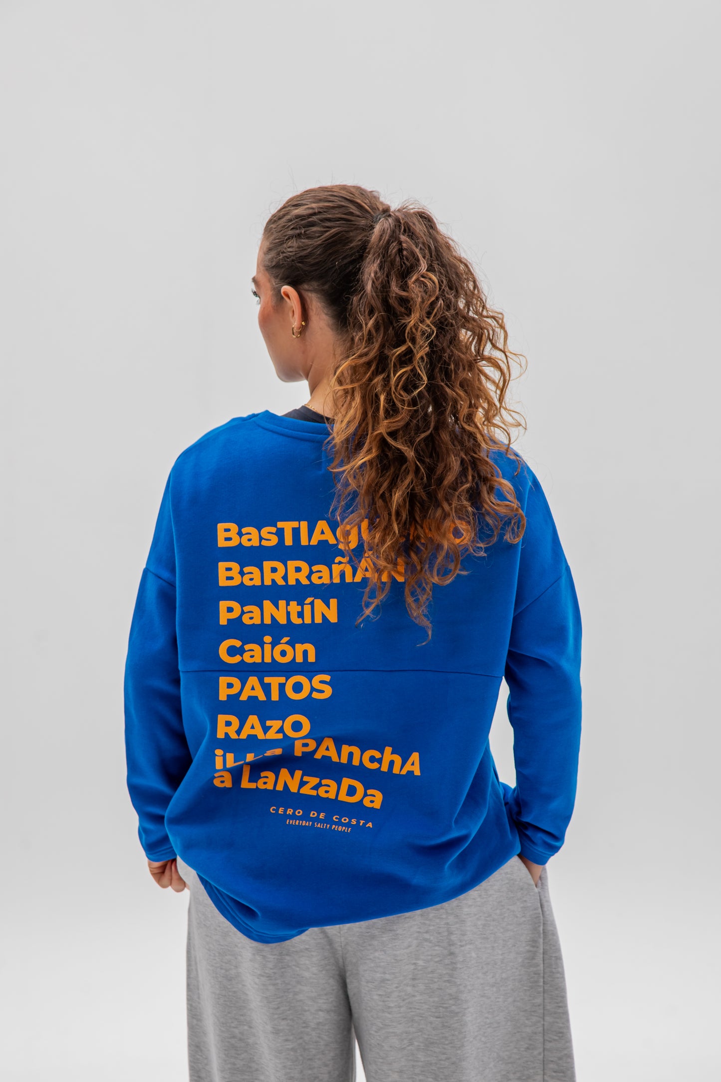 BLUE/ORANGE "SURF BEACHES" SWEATSHIRT WITHOUT BORDER