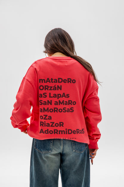 FUCHSIA/BROWN SWEATSHIRT "A CORUÑA" STAR
