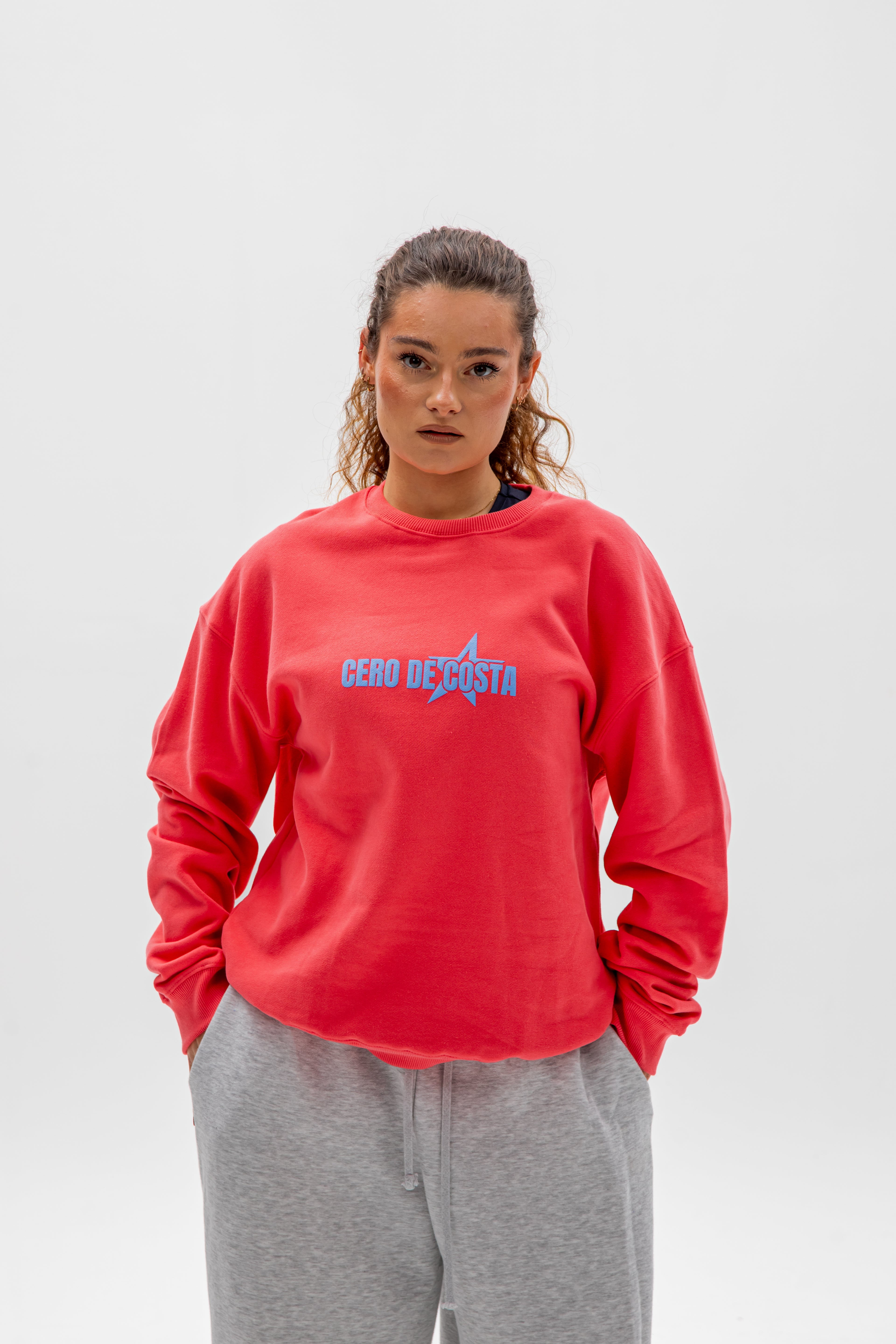 SUDADERA FUCSIA/AZUL "PLAYAS RAZO ESTRELLA"