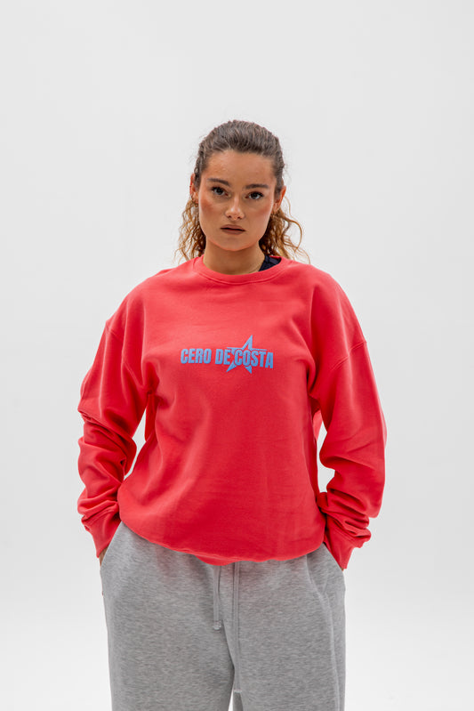 FUCHSIA/BLUE "PLAYAS RAZO" STAR SWEATSHIRT