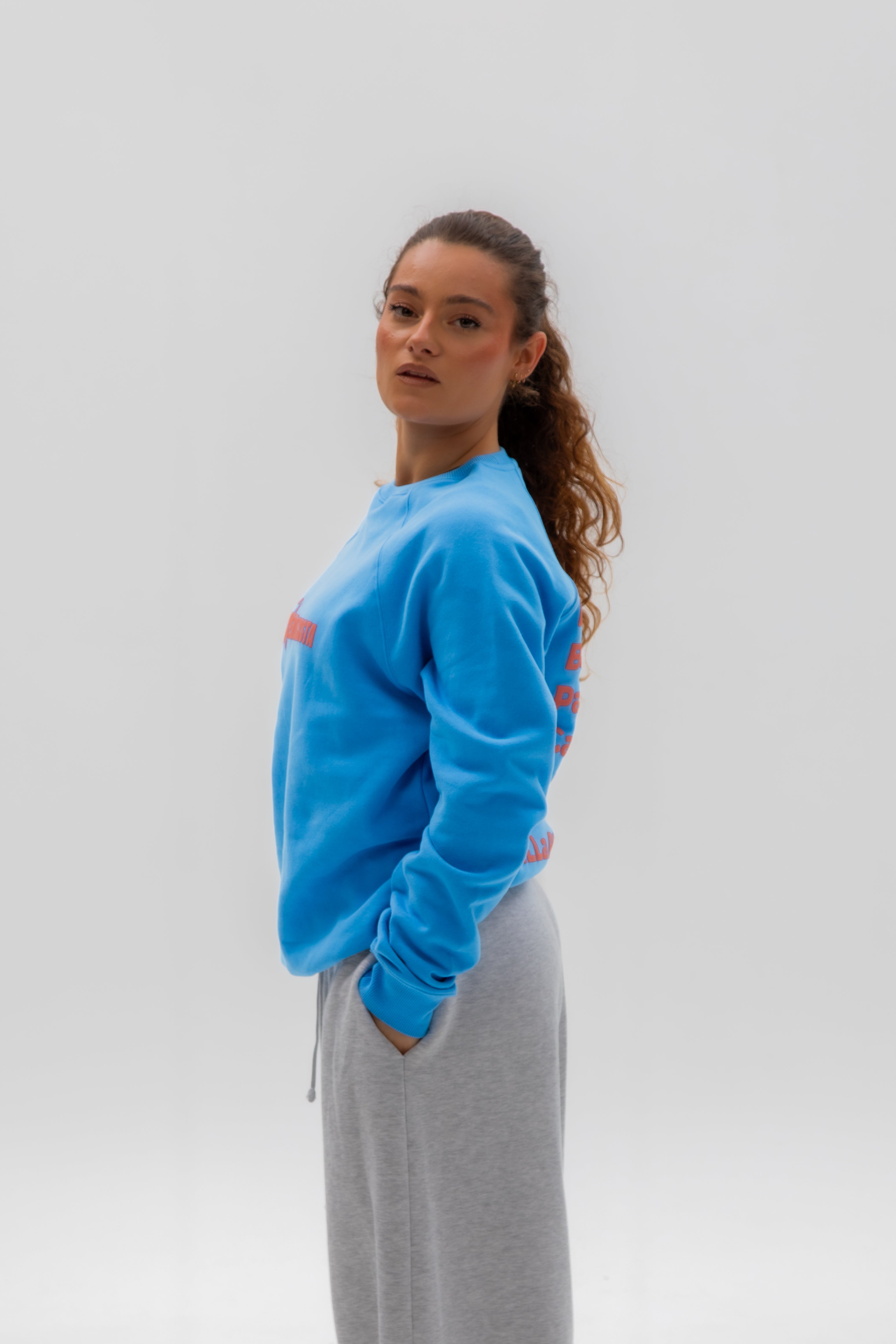 SUDADERA AZUL TIZA/ROSA 