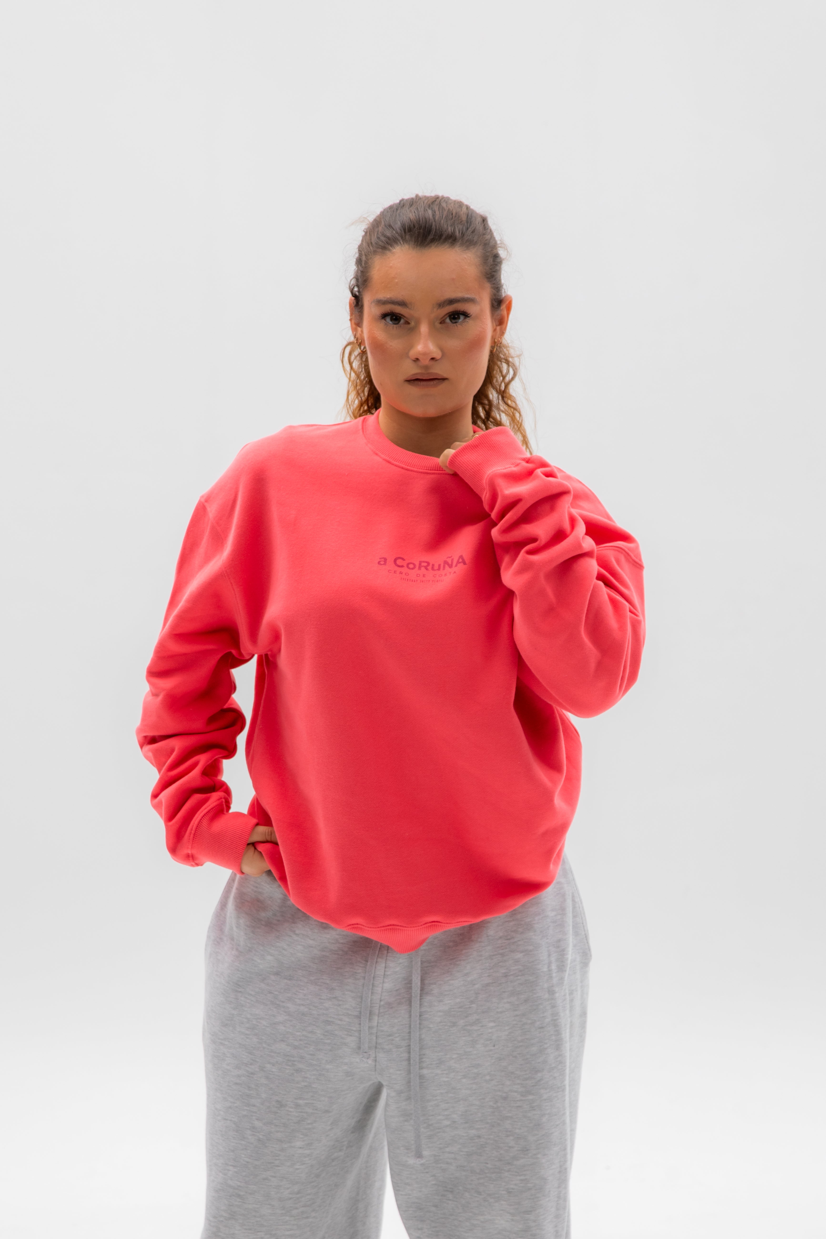 SUDADERA FUCSIA/VIOLETA "A CORUÑA"