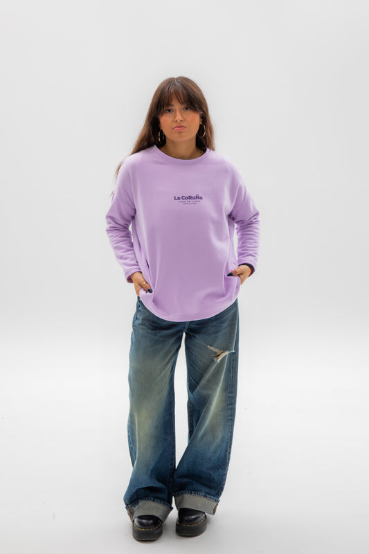 MAUVE/VIOLET SWEATSHIRT "LA CORUÑA" WITHOUT BORDER