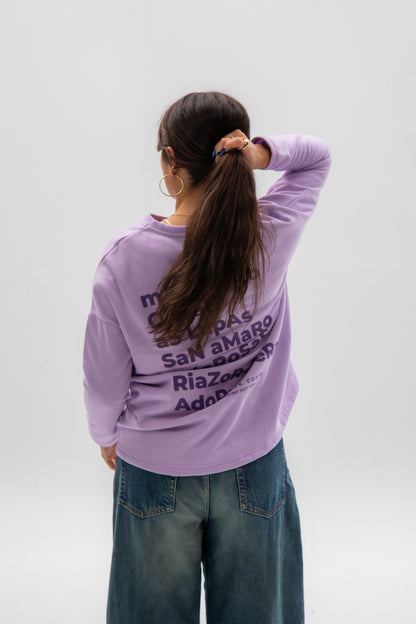 SUDADERA MALVA/VIOLETA "LA CORUÑA" SIN CENEFA