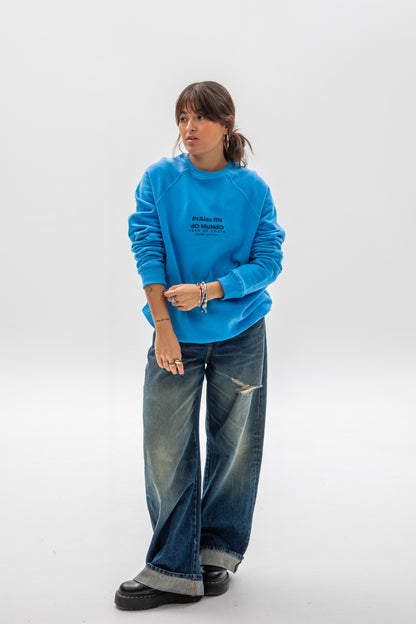 SUDADERA AZUL-TIZA/MARINO "FIN DO MUNDO"