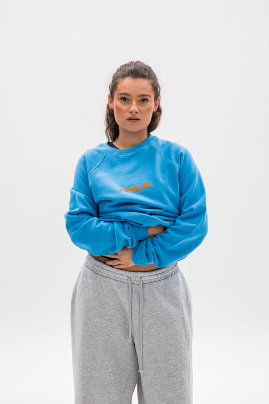 SUDADERA AZUL-TIZA/NARANJA "A CORUÑA"