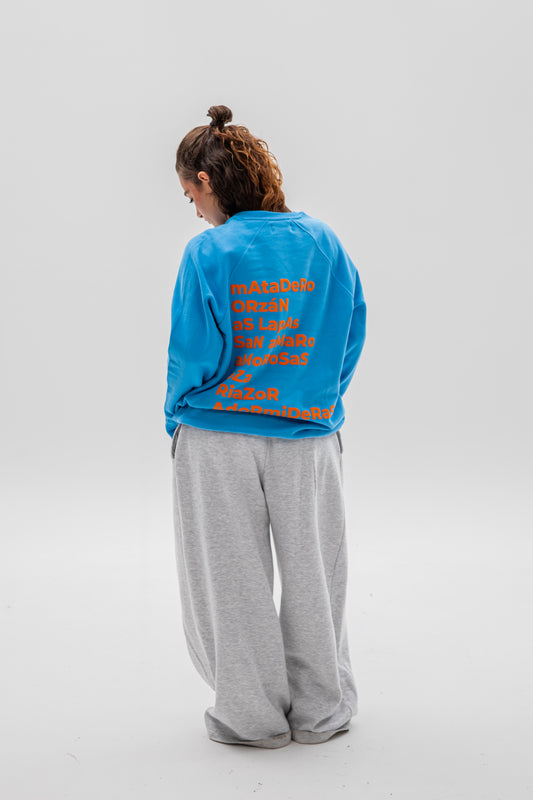 SUDADERA AZUL-TIZA/NARANJA "A CORUÑA"
