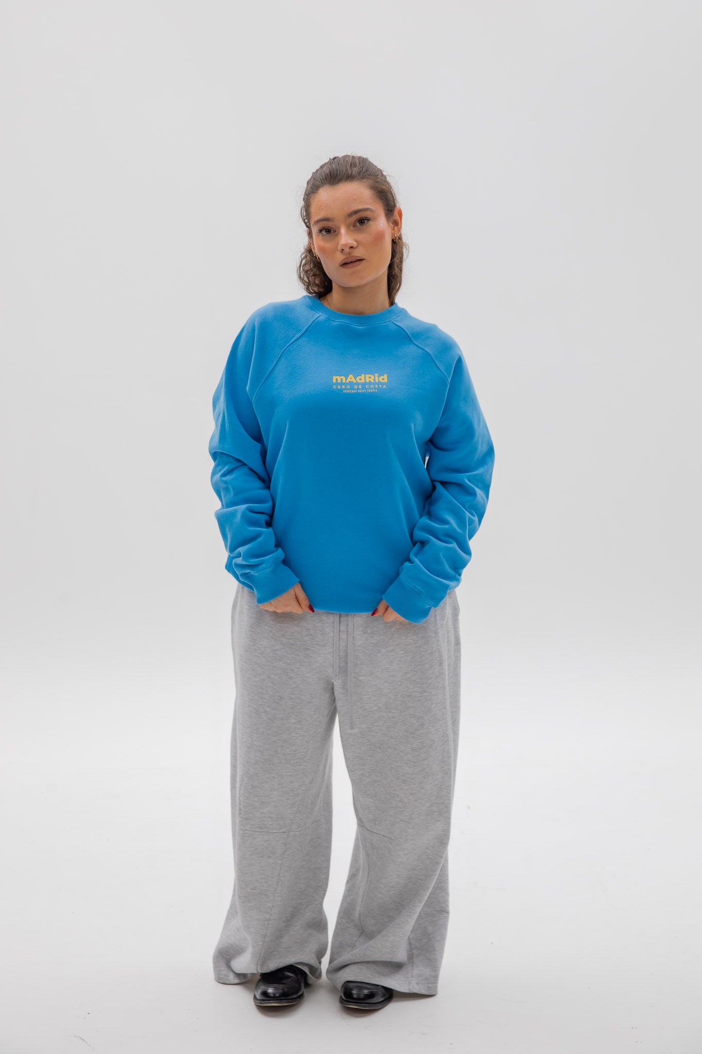 BLUE-CHALK/YELLOW "MADRID" SWEATSHIRT