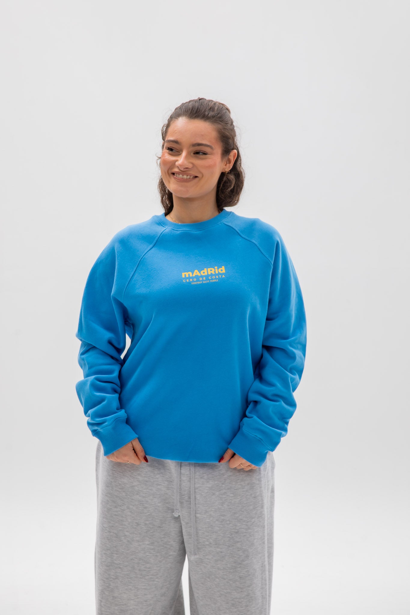 BLUE-CHALK/YELLOW "MADRID" SWEATSHIRT