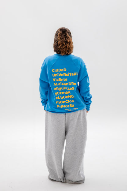 BLUE-CHALK/YELLOW "MADRID" SWEATSHIRT