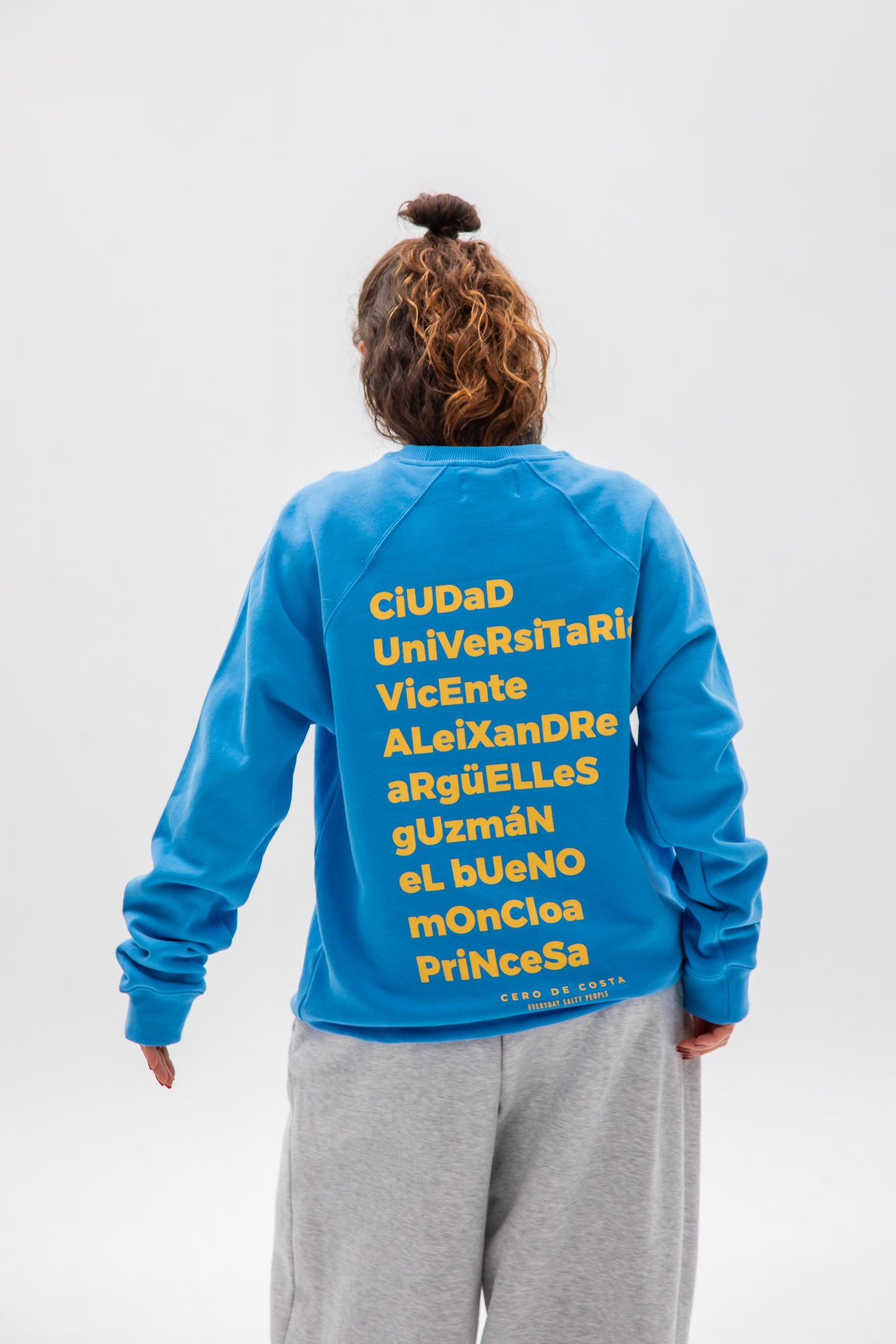 BLUE-CHALK/YELLOW "MADRID" SWEATSHIRT