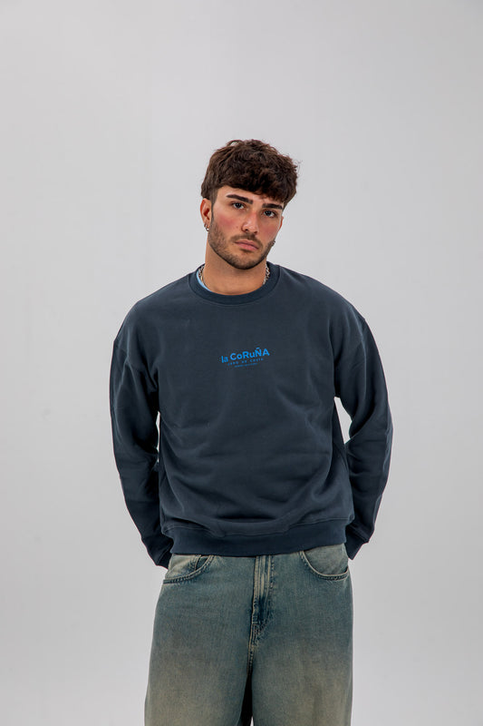 SUDADERA ANTRACITA/AZUL "LA CORUÑA"