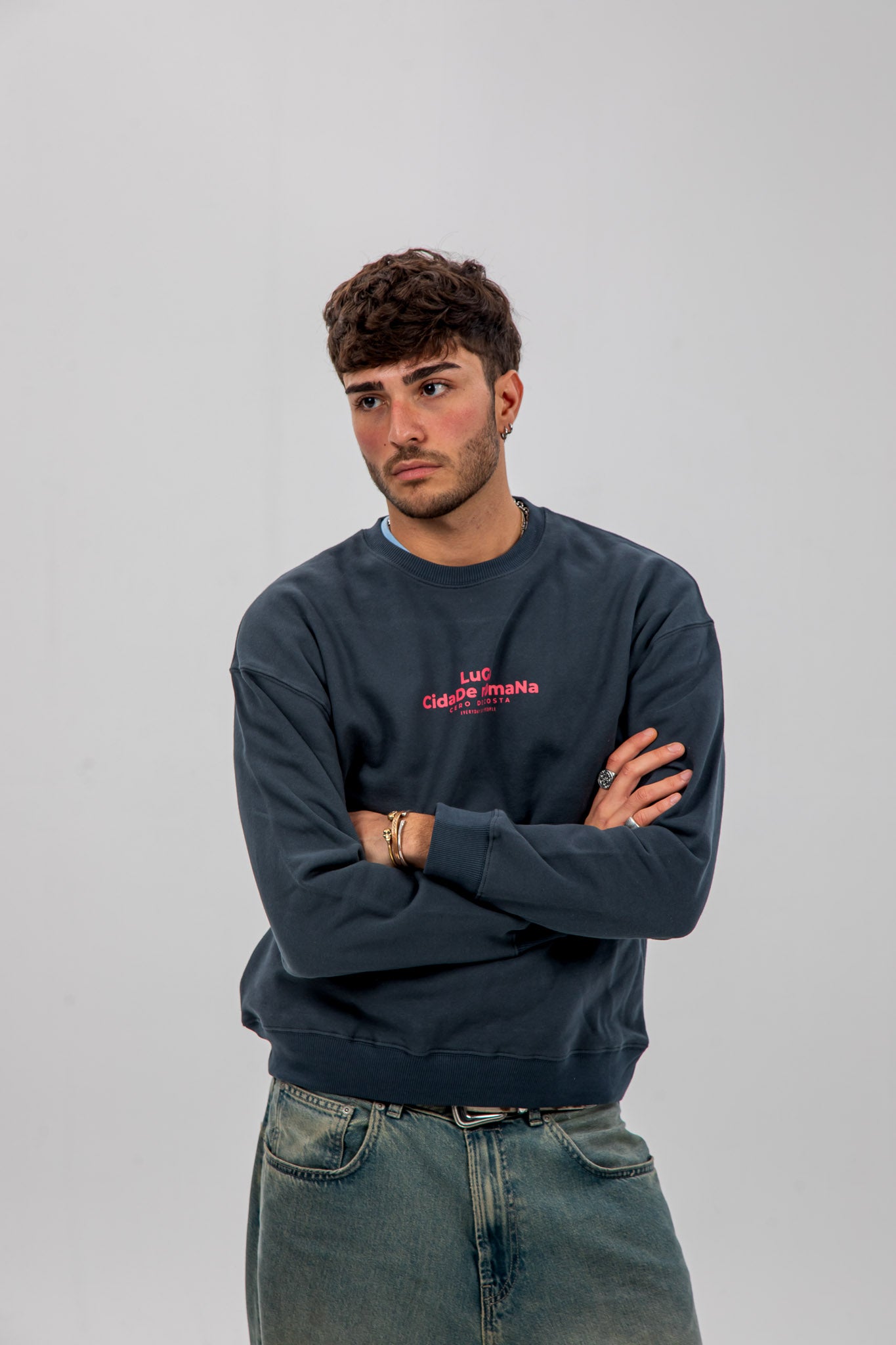 SUDADERA ANTRACITA/FUCSIA "LUGO CIDADE ROMANA"