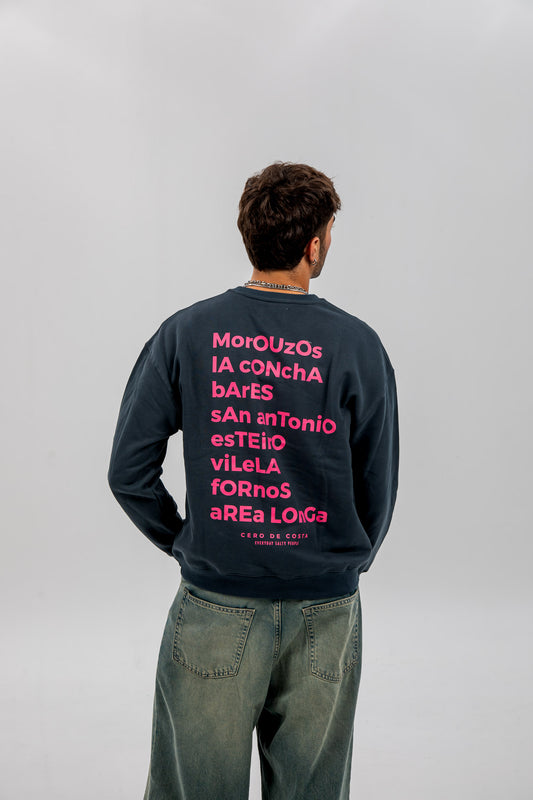 ANTHRACITE/FUCHSIA "ORTIGUEIRA" SWEATSHIRT