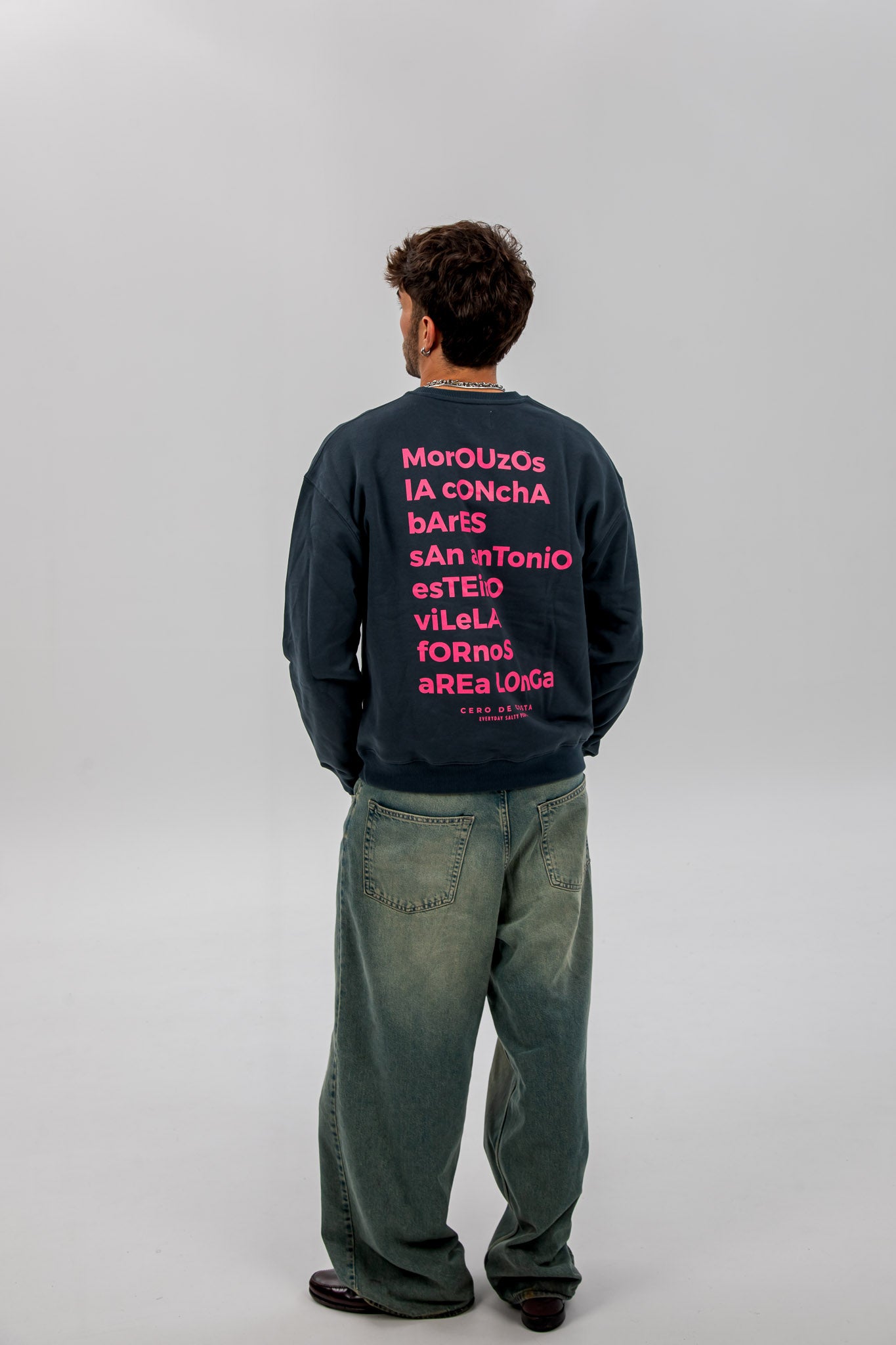 SUDADERA ANTRACITA/FUCSIA "ORTIGUEIRA"