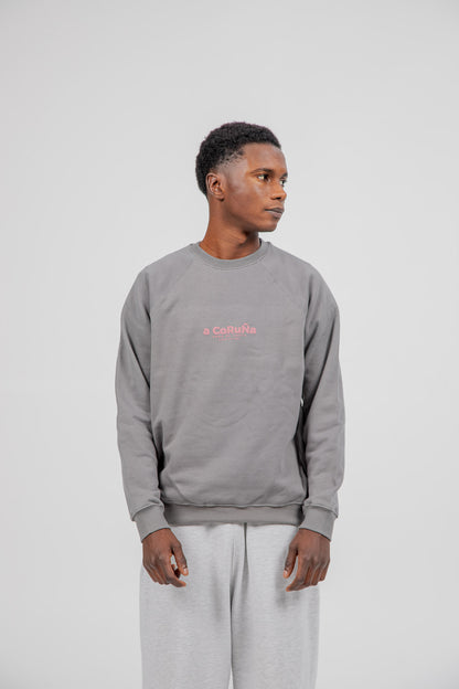 GREY/PINK SWEATSHIRT "A CORUÑA"