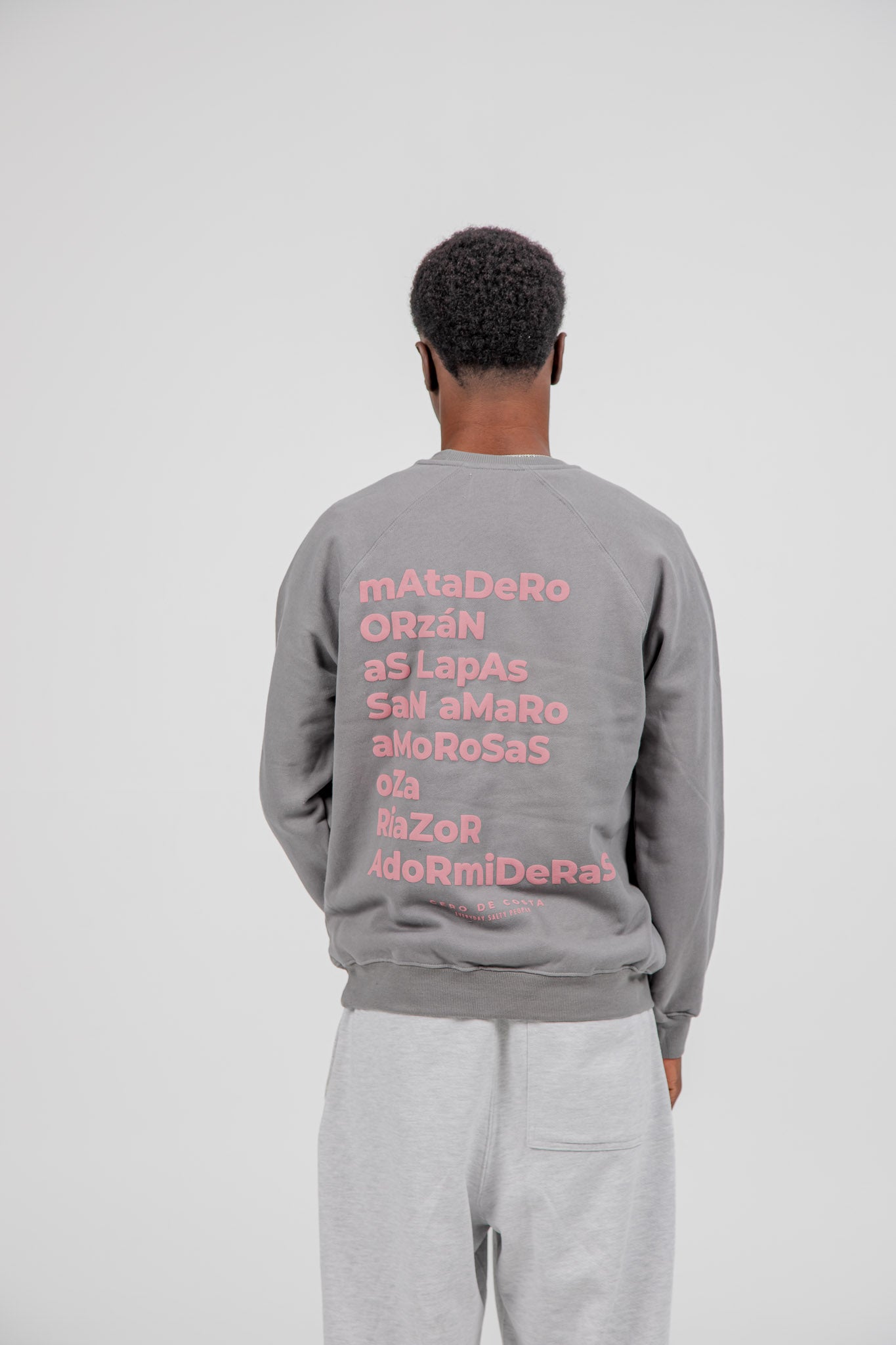GREY/PINK SWEATSHIRT "A CORUÑA"