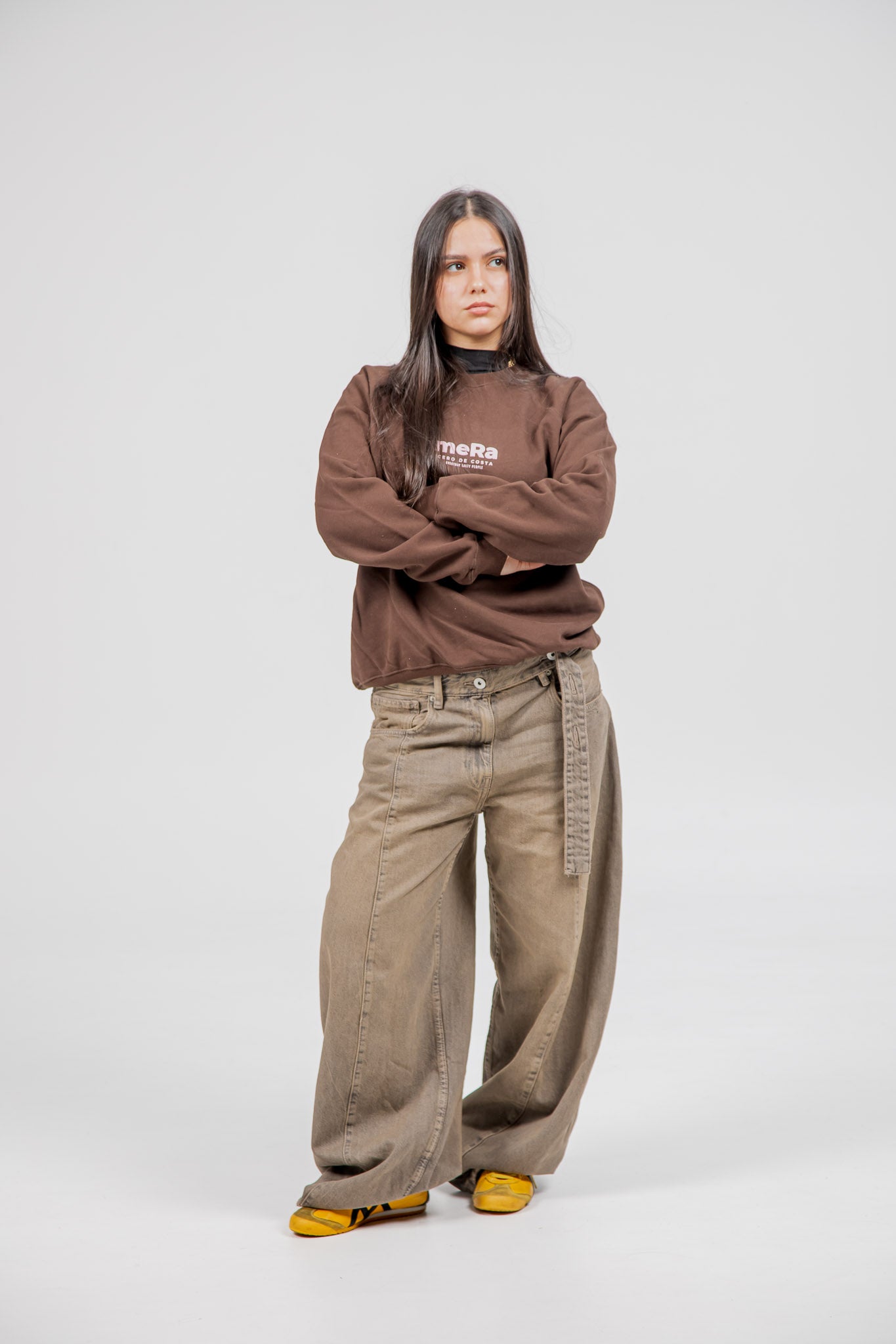 BROWN/PINK "MERA" SWEATSHIRT