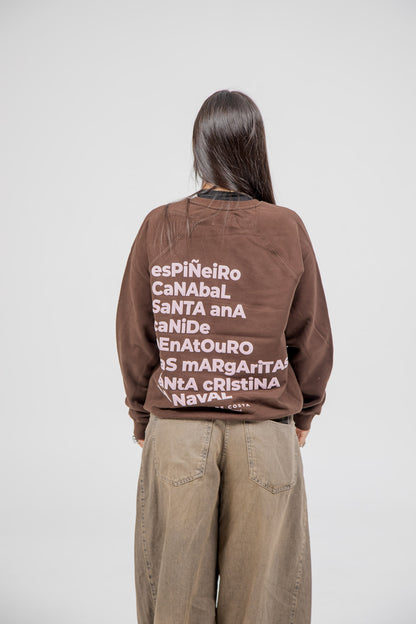 BROWN/PINK "MERA" SWEATSHIRT
