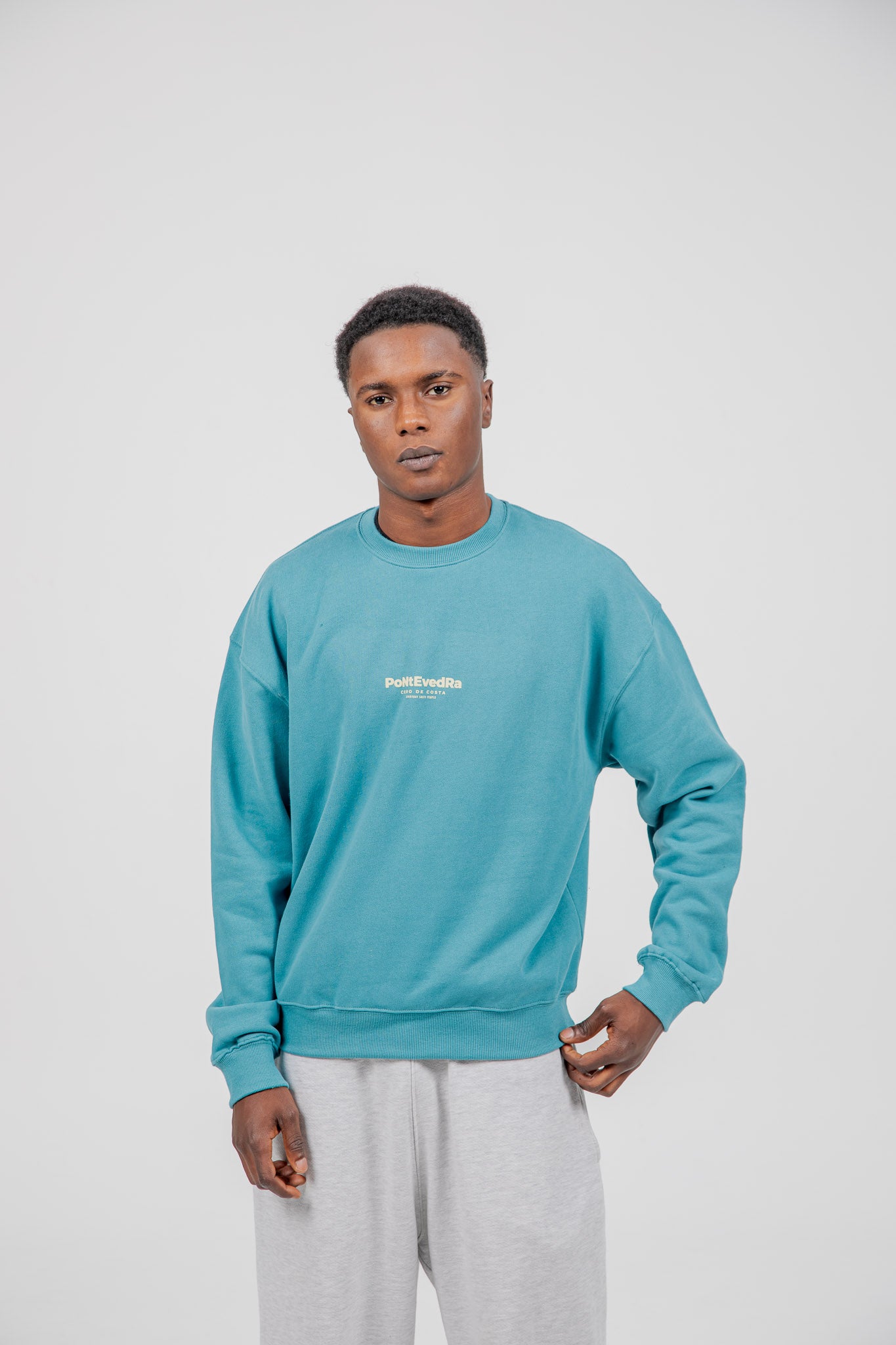 BLUE/BEIGE "PONTEVEDRA" SWEATSHIRT