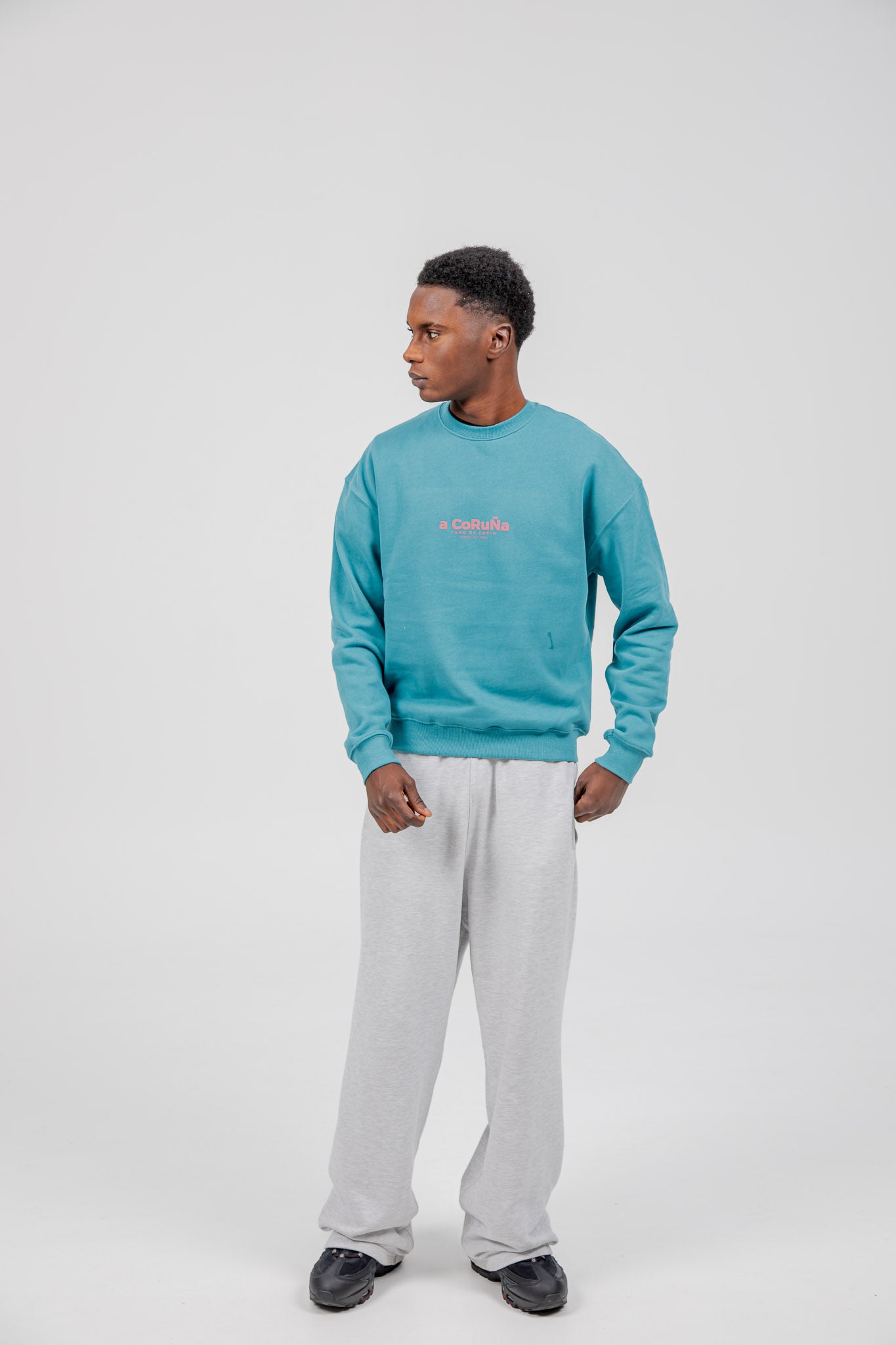 SUDADERA AZUL/ROSA "A CORUÑA"