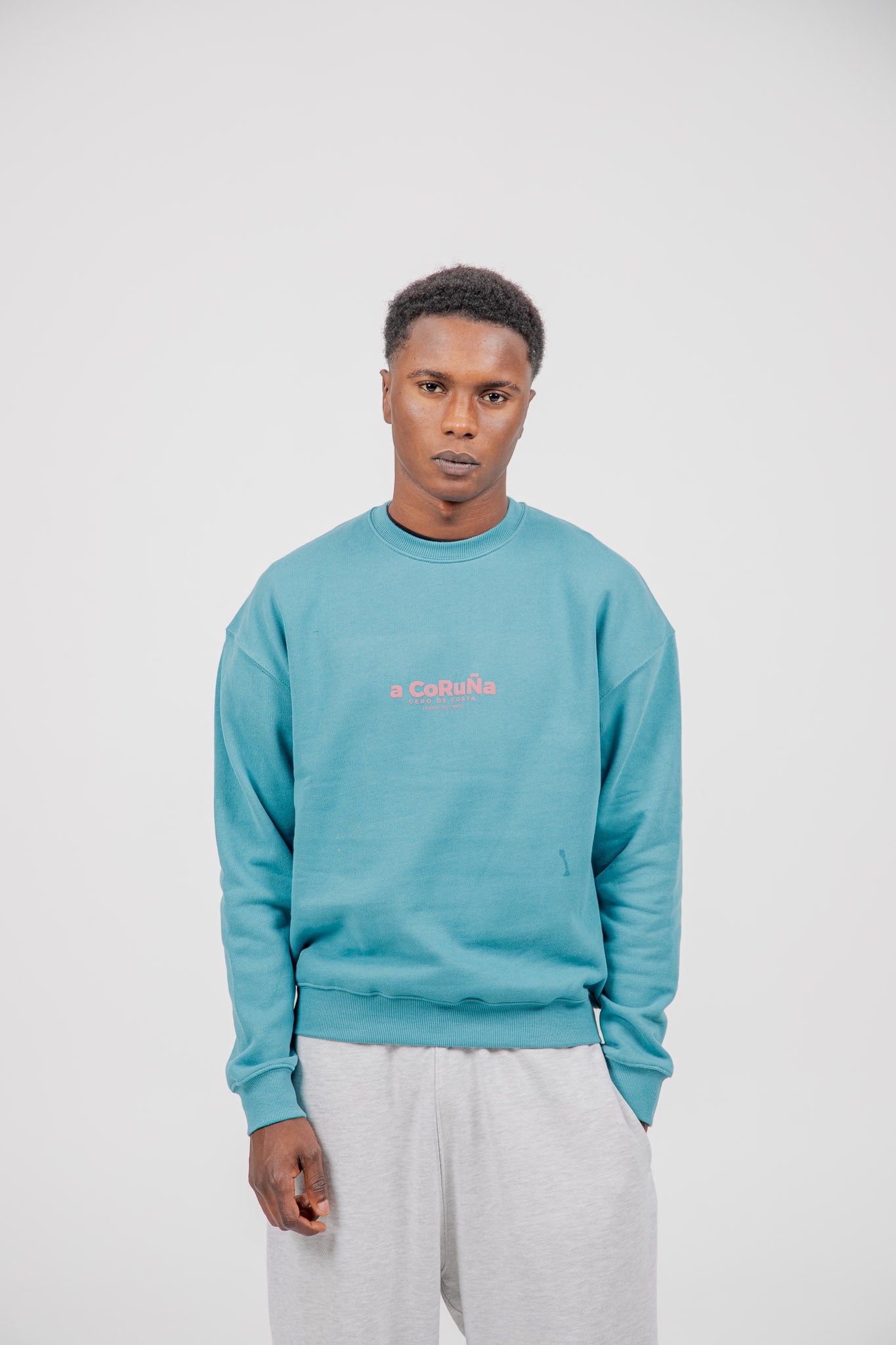 SUDADERA AZUL/ROSA "A CORUÑA"