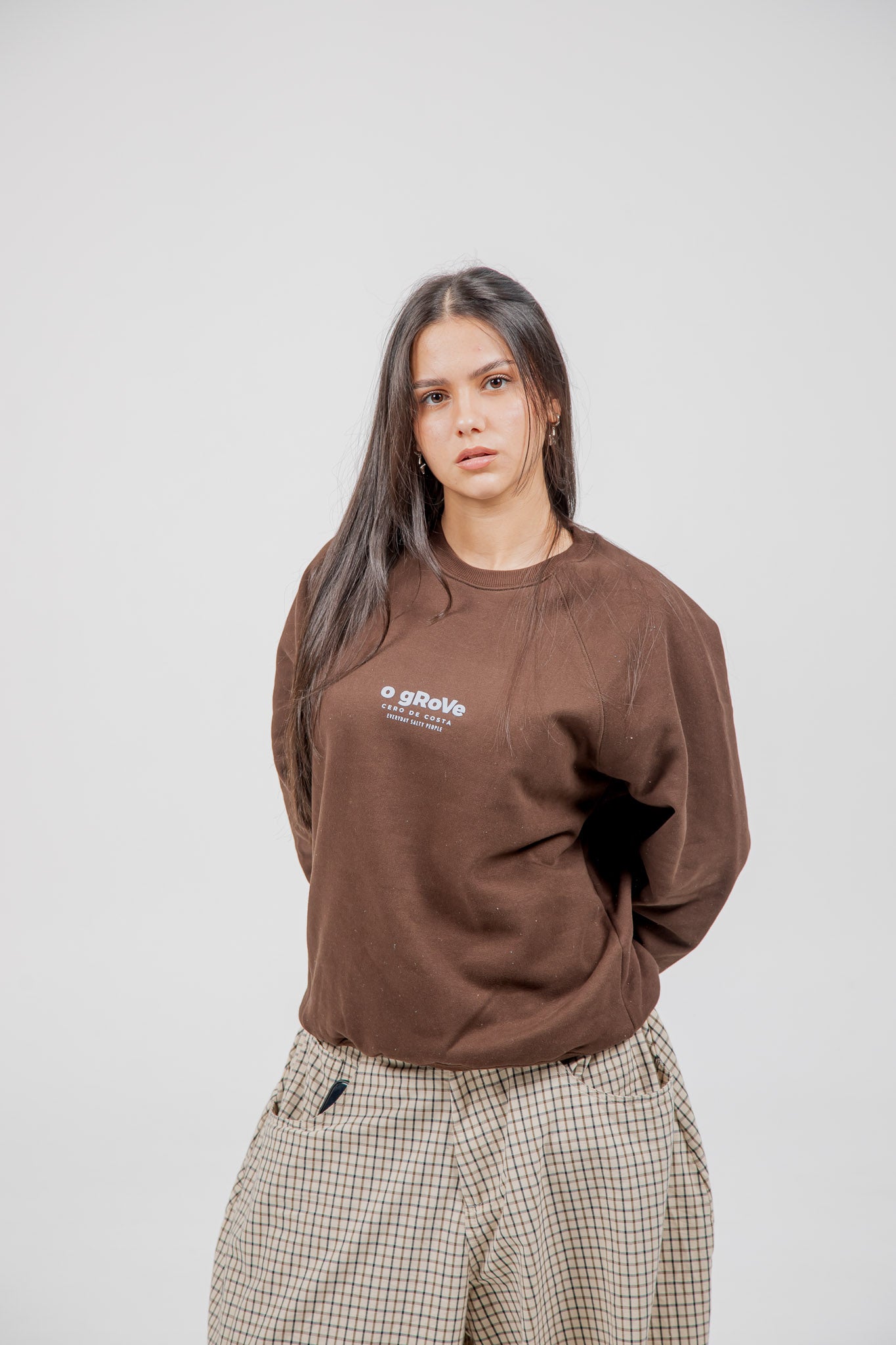 BROWN/LIGHT BLUE "O GROVE" SWEATSHIRT